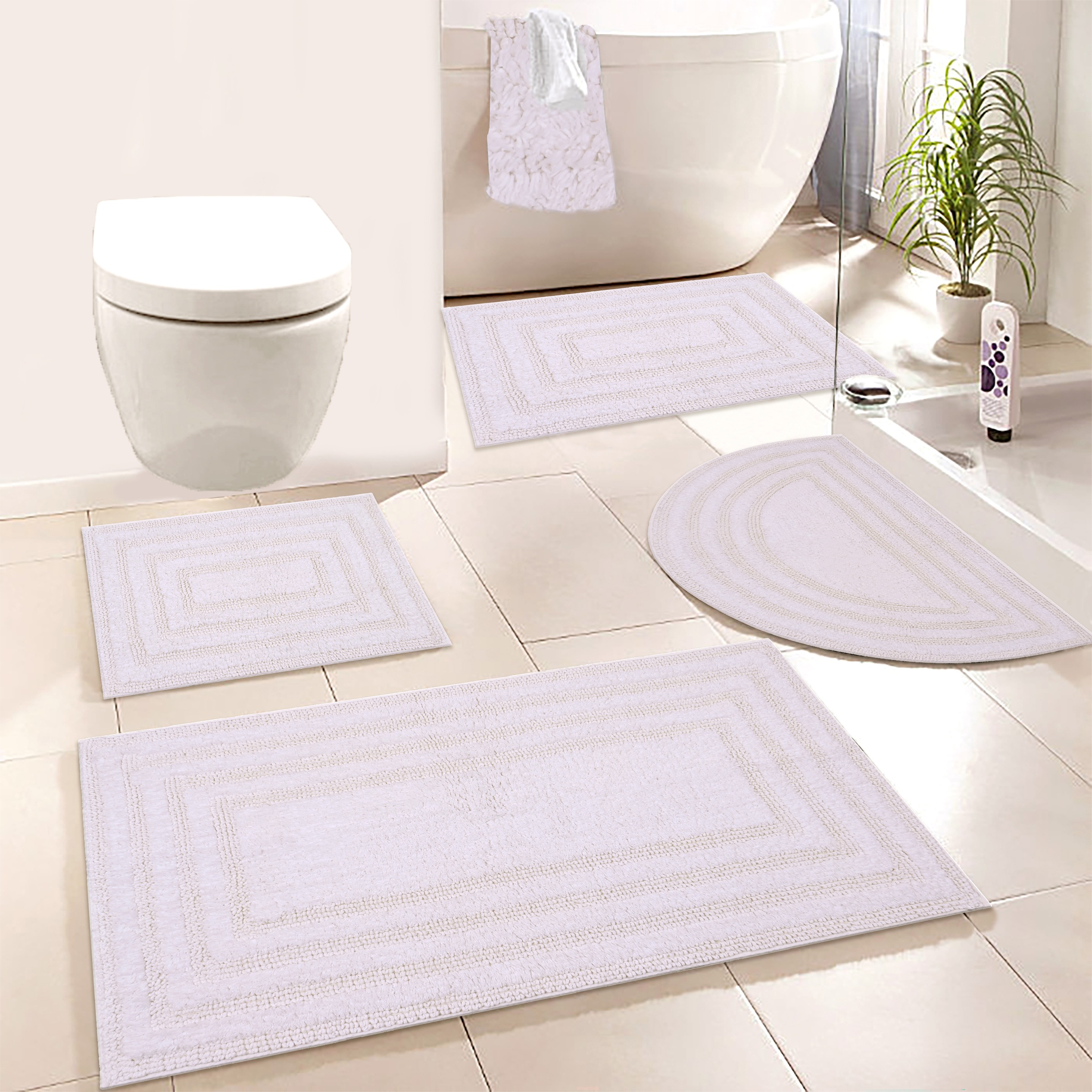 my home Badematte »Inga, Rahmen, Badvorleger, Badezimmer Teppich«, beidseit günstig online kaufen