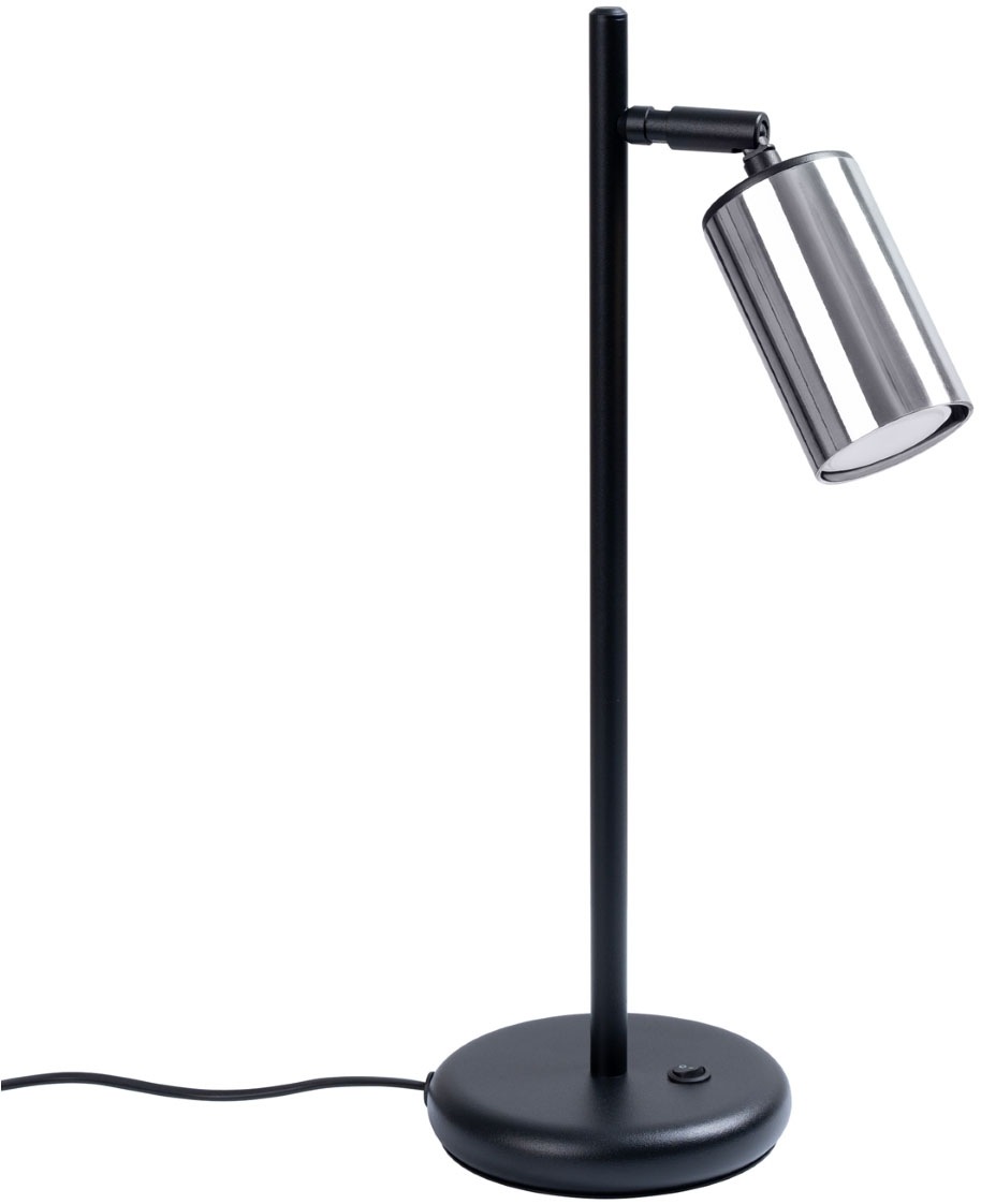 SOLLUX lighting Tischleuchte »Tischlampe WINX schwarz/chrom«, 1 flammig, Le günstig online kaufen