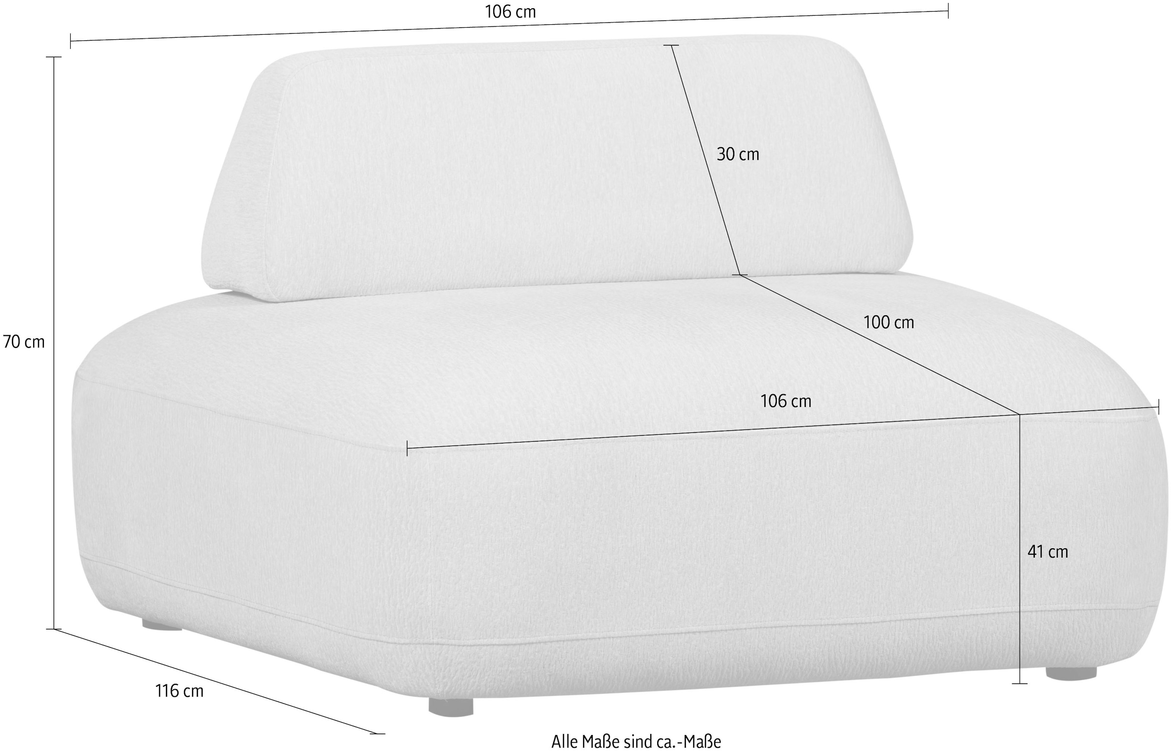 WOOOD Sessel »Sterck«, mit verstellbarer Rückenlehne, Breite 100 cm