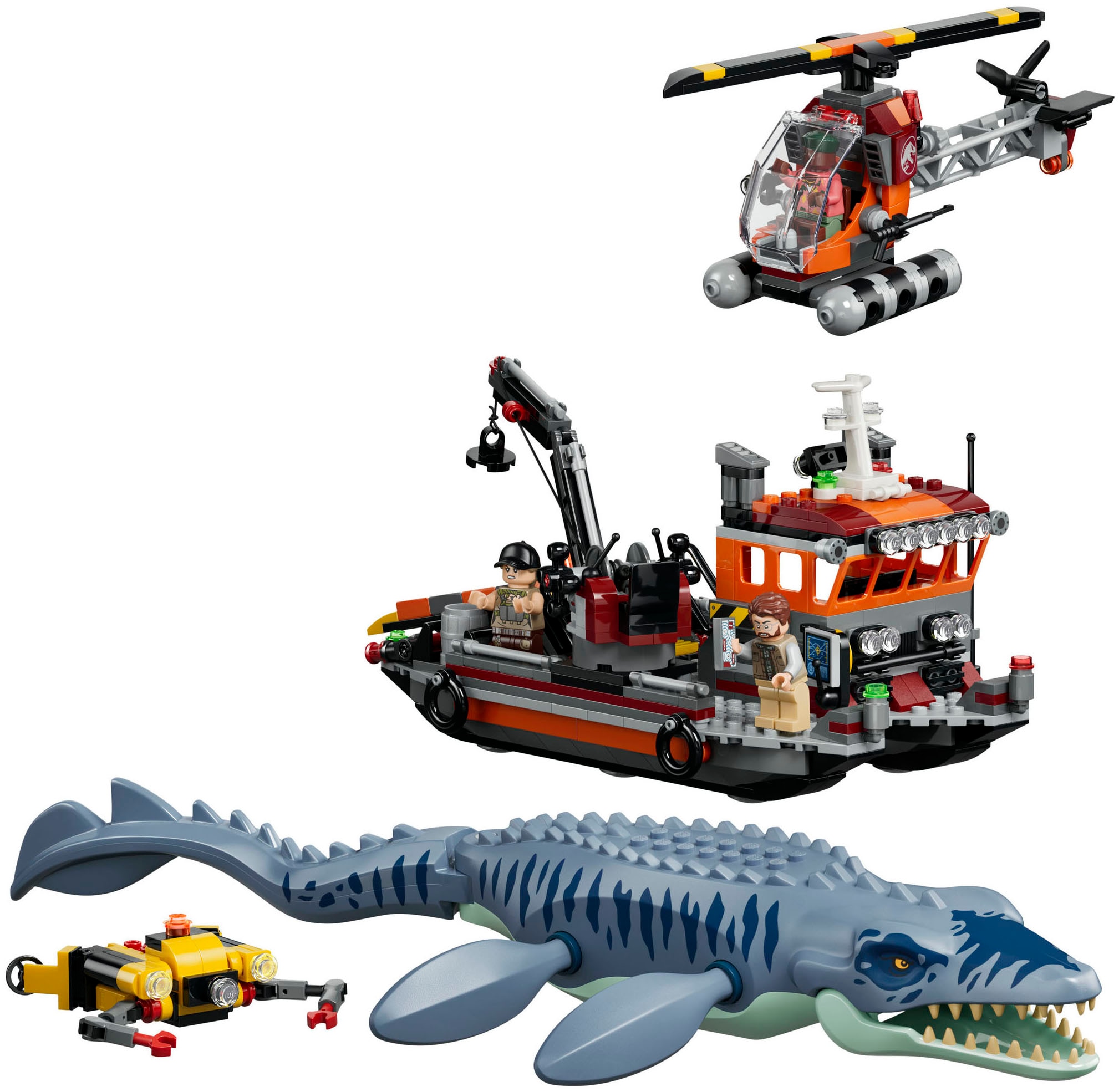 LEGO® Konstruktionsspielsteine »Mosasaurier-Angriff auf das Boot (77983), LEGO Jurassic World« Made in Europe