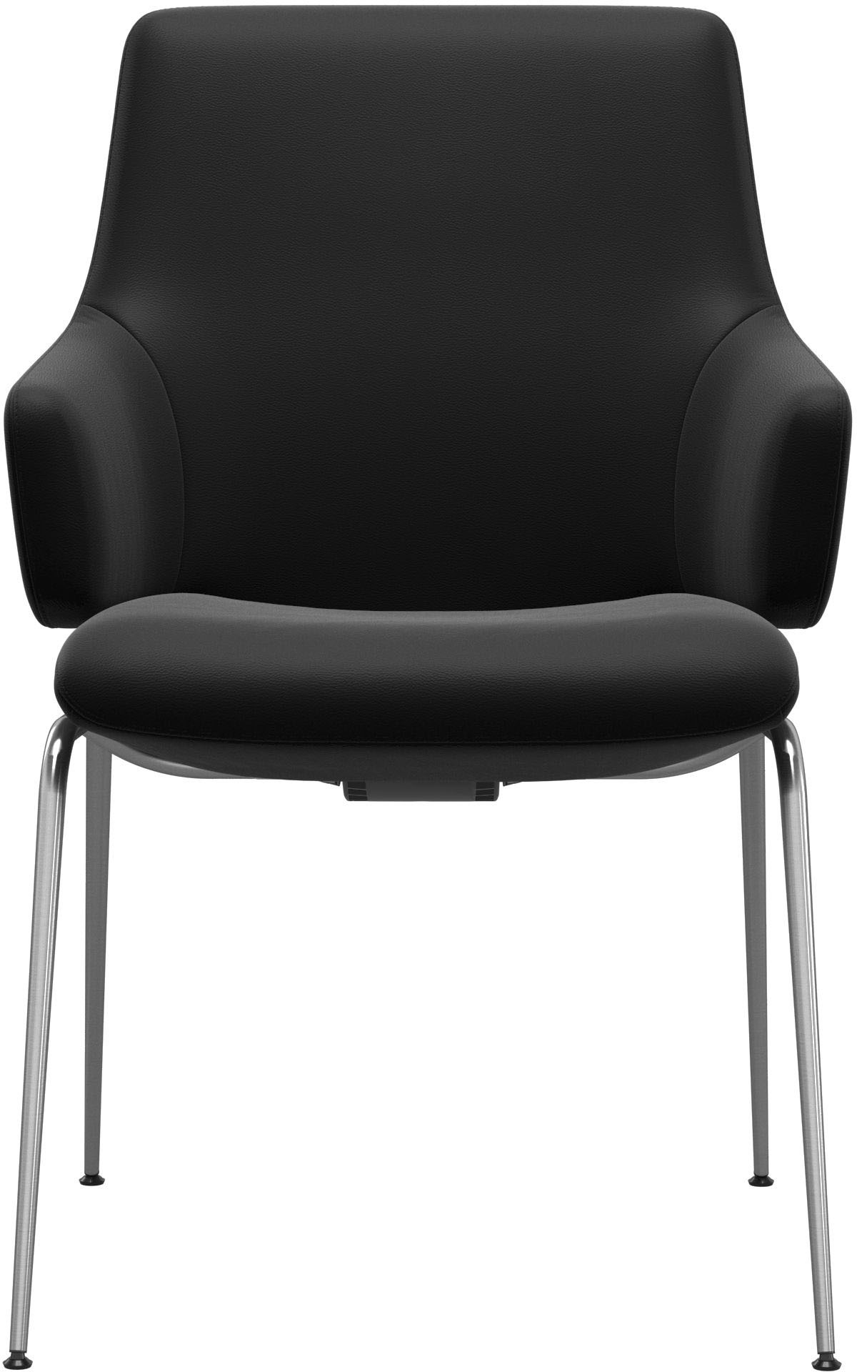 Stressless® Polsterstuhl »Laurel«, Leder PALOMA, Low Back mit Armlehne, Größe L, mit Beinen aus Stahl in Schwarz matt