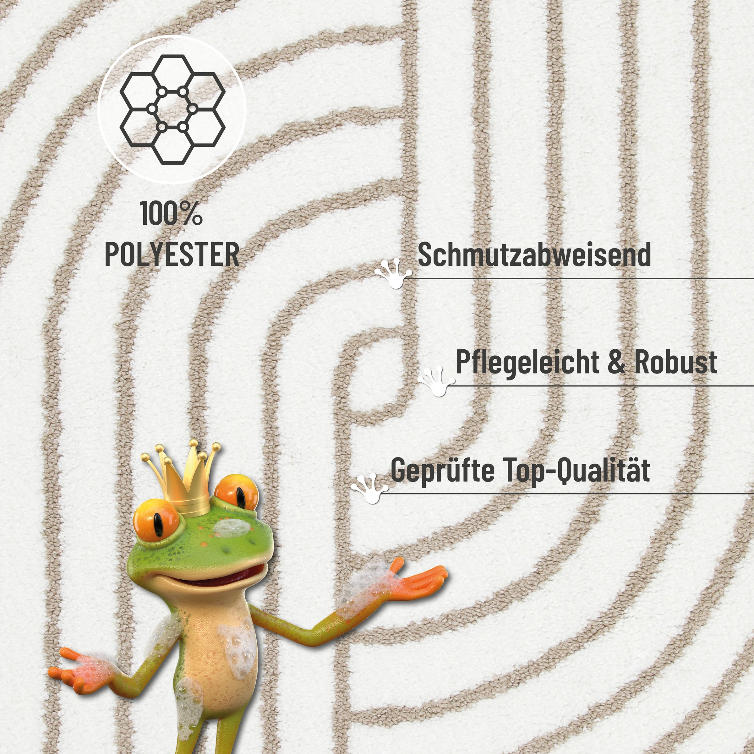 Wecon home Basics Badematte »Hilda«, waschbar, rutschfest, strapazierfähig, pflegeleicht mit Retro Muster