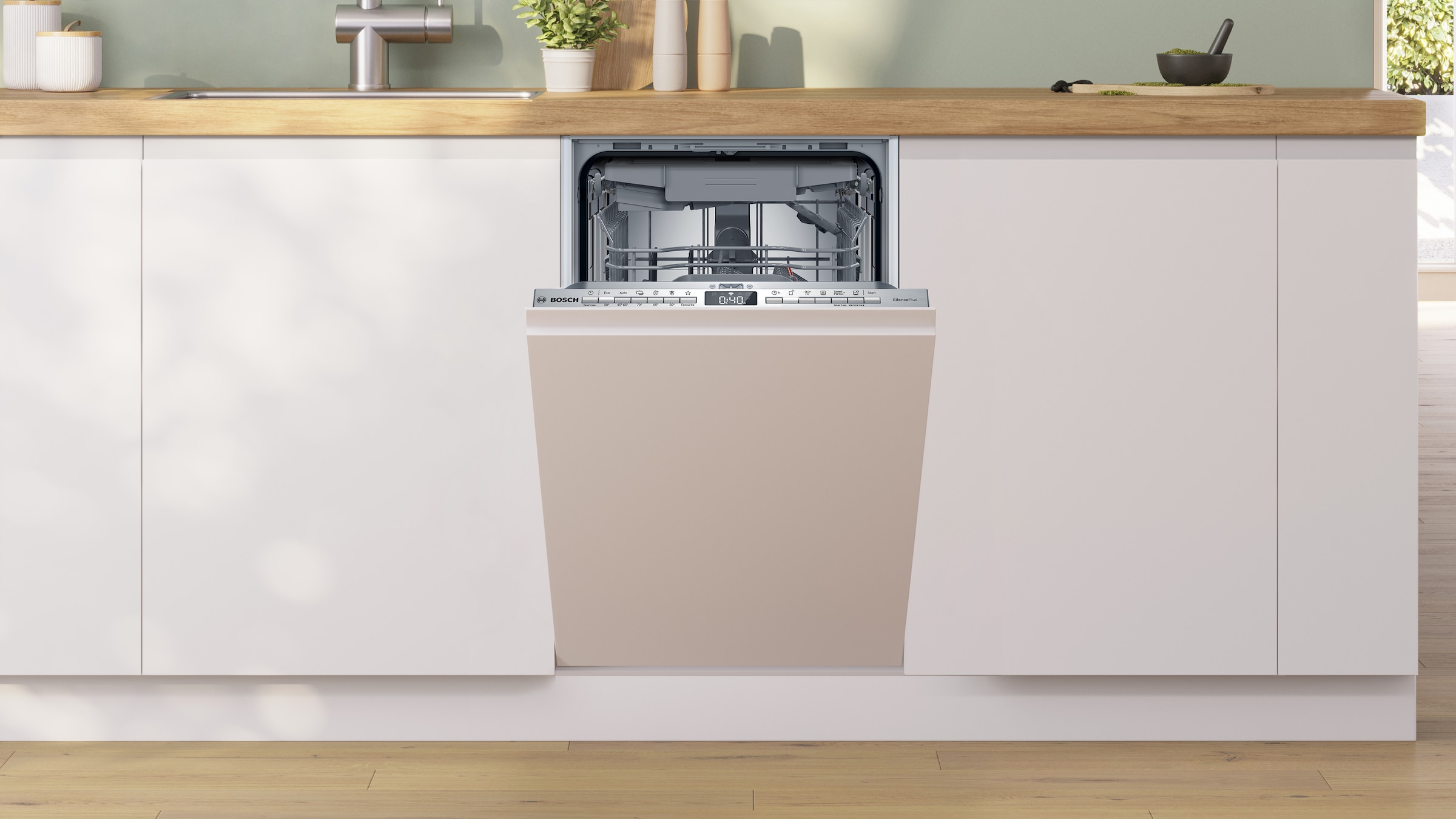 BOSCH vollintegrierbarer Geschirrspüler Serie 4 »SPV4HMX13E« 10 tlg. Maßgedecke Flexibles Beladen und Extra Dry für gründliches Trocknen