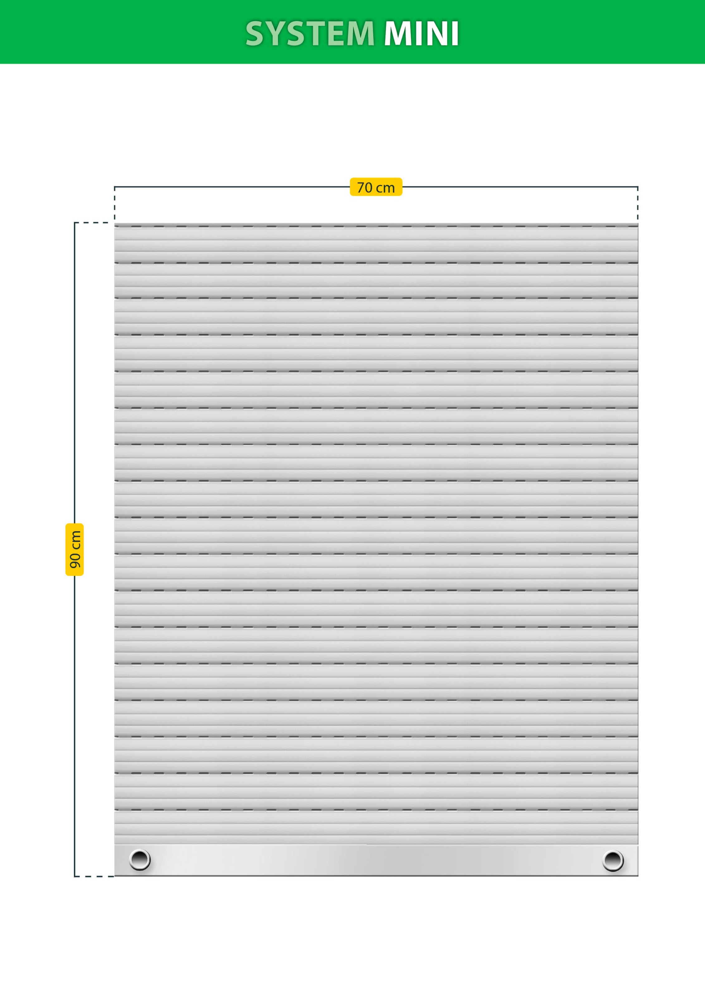 SCHELLENBERG Rollladenpanzer »Set für Fenster, Mini System für 40 mm Stahlrohrwelle«, (Set), PVC Jalousie, in verschiedenen Größen erhältlich, grau