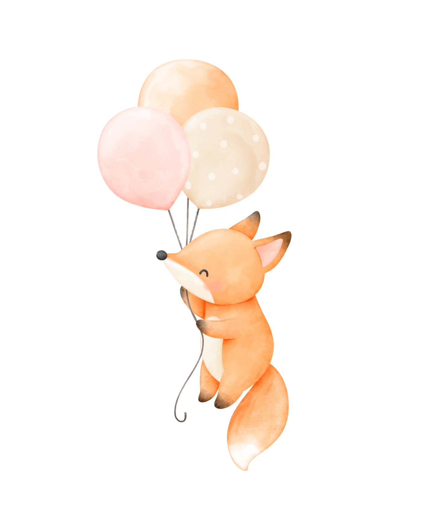 Lüttenhütt Poster »Fuchs mit Luftballons«, (1 St.), HD Premium Druck