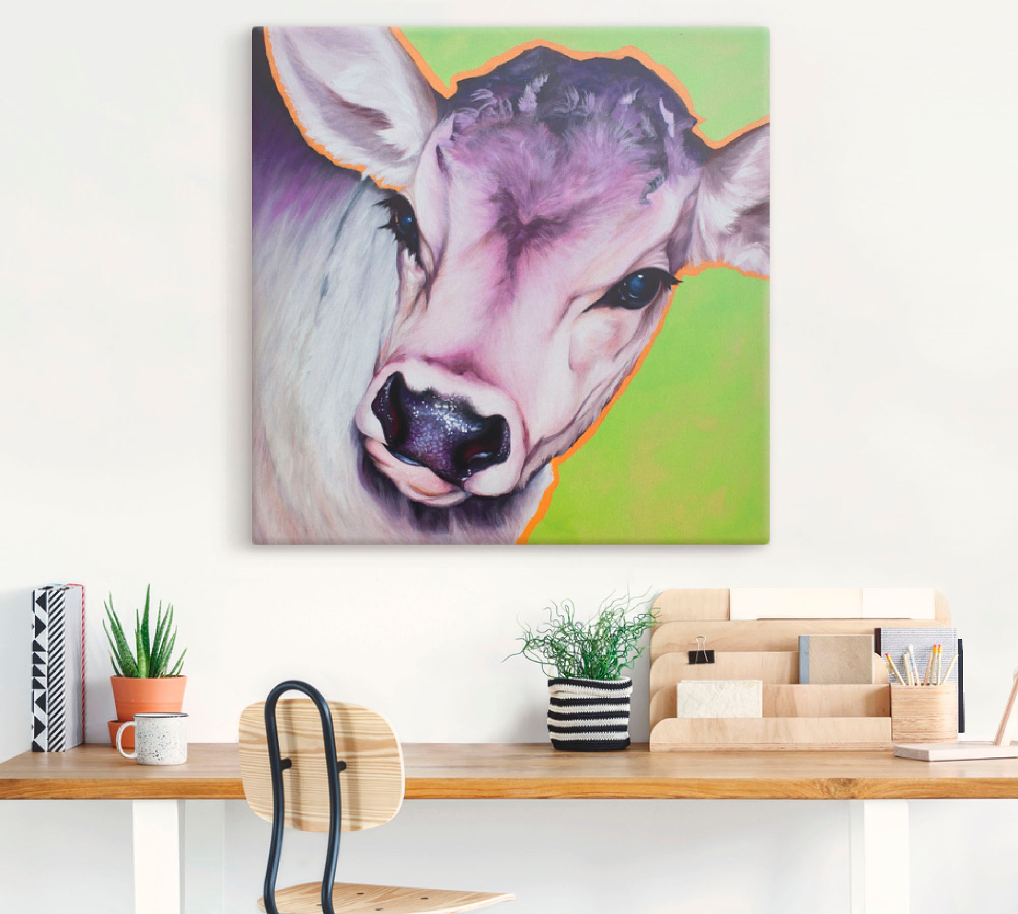Artland Leinwandbild »Kuh Pretty Betty«, Haustiere, (1 St.), auf Keilrahmen gespannt