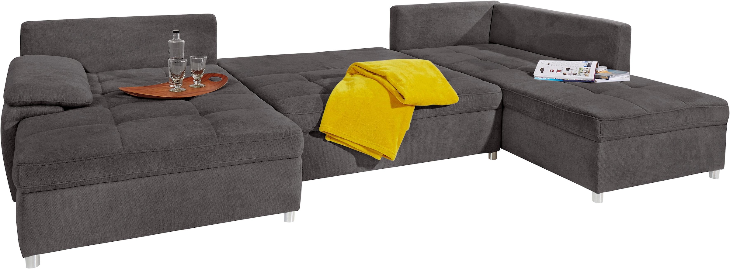 sit&more Wohnlandschaft »Top Bilbao U-Form«, XXL, wahlweise mit Bettfunktion und Bettkasten