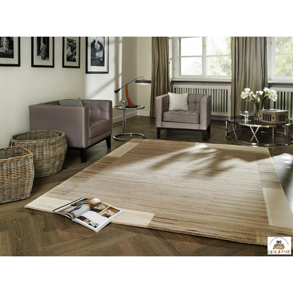 OCI DIE TEPPICHMARKE Orientteppich »Savana Kite«, rechteckig, 6 mm Höhe, handgeknüpft, reine Wolle für ein warmes Raumklima, Wohnzimmer, Schlafzimmer