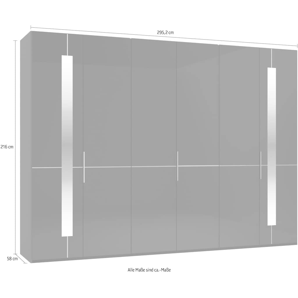 GALLERY M branded by Musterring Drehtürenschrank »Imola W«, inkl. Einlegeböden und Kleiderstangen, Glastüren inklusive Zierspiegel