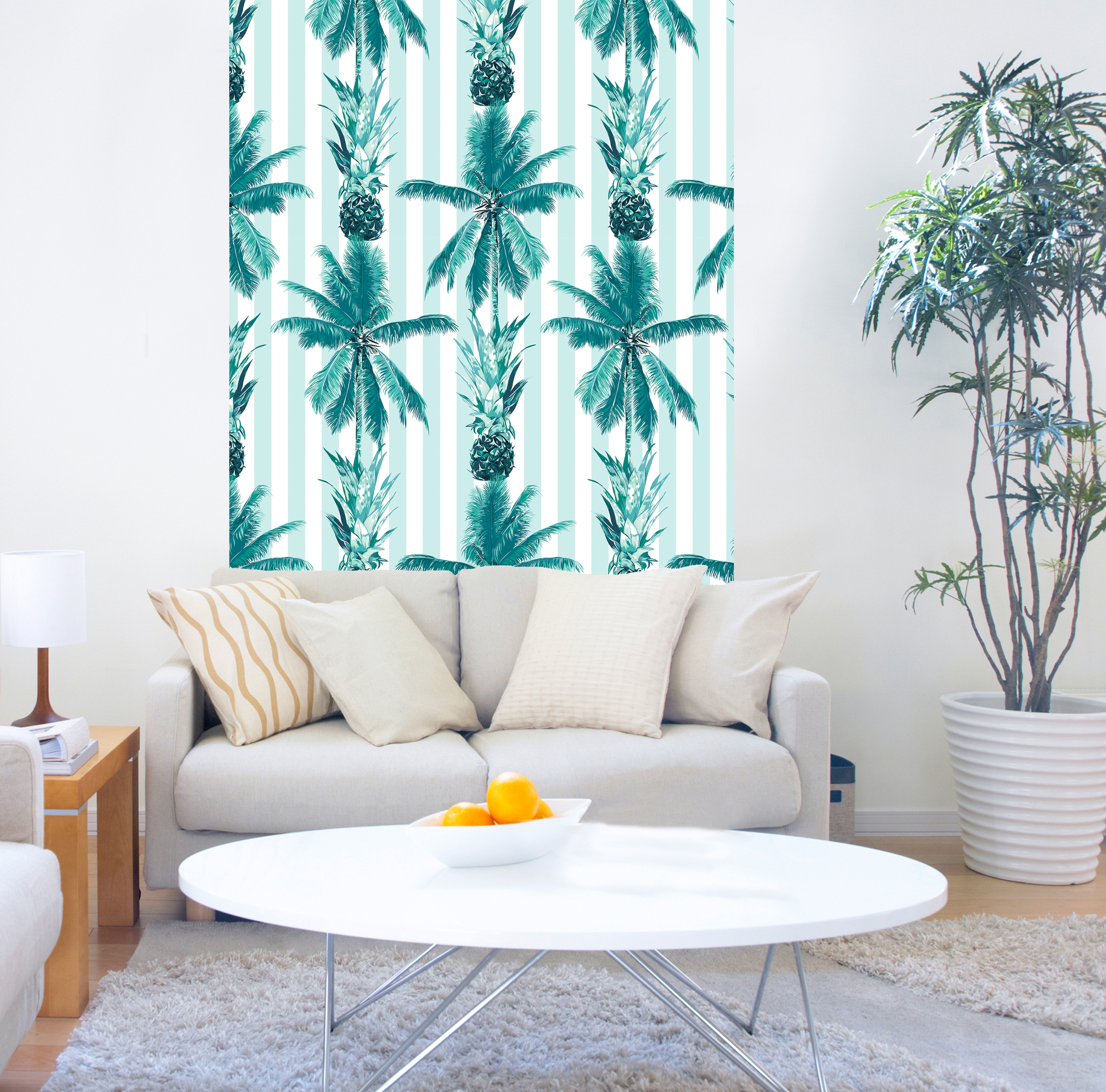 queence Vinyltapete »Pineapple Dream«, 90 x 250 cm, selbstklebend günstig online kaufen