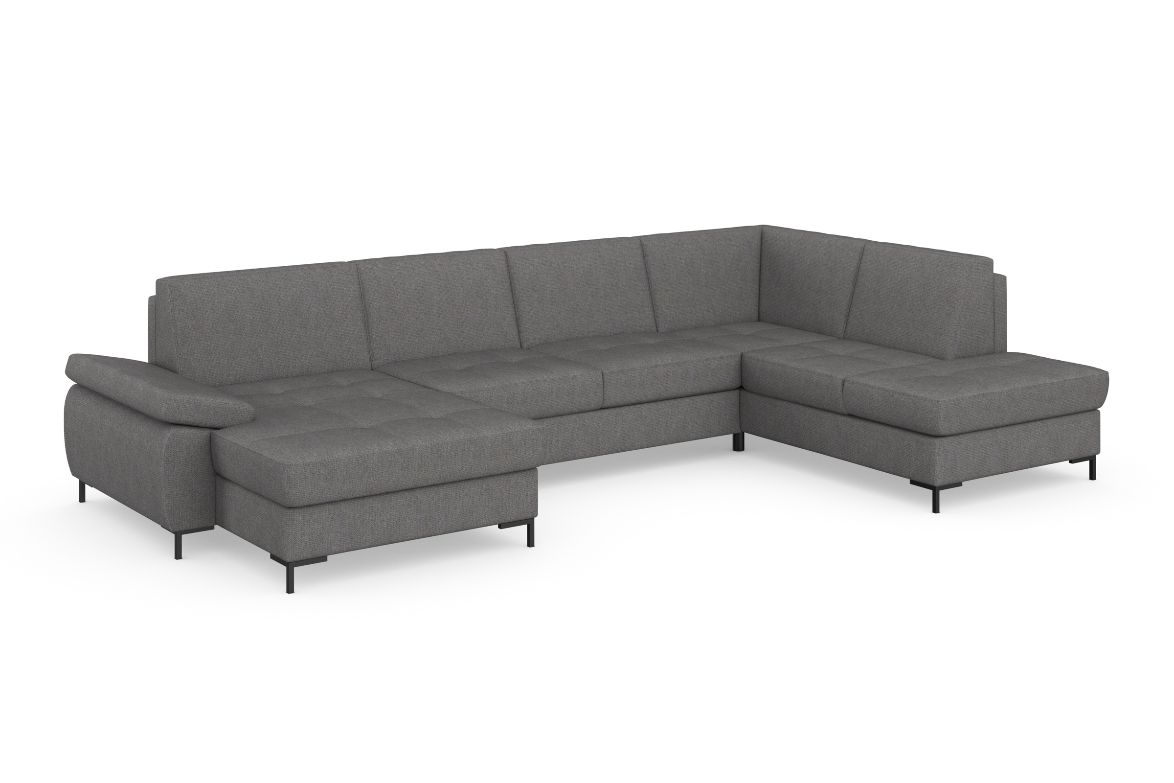 DOMO collection Wohnlandschaft »Capelo U-Form«, mit Armteilverstellung, wahlweise mit Bettfunktion, Federkern