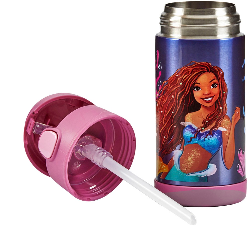 THERMOS Isolierflasche »FUNTAINER STRAW BOTTLE, doppelwandiger Edelstahl, spülmaschinenfest«, (1 tlg.), 0,35l, mit Silikonstrohalm, absolut dicht