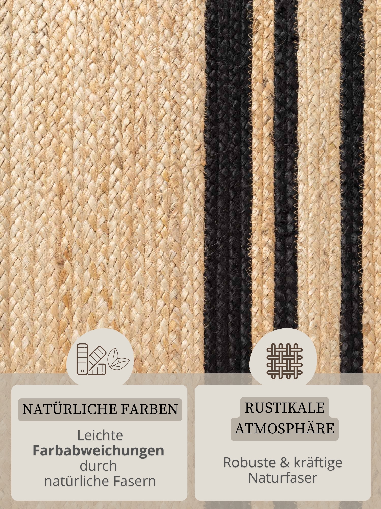 HANSE Home Teppich »Looma Juteteppich« rechteckig 7 mm Höhe Handgewebt, Jute Naturteppich, Boho, Wohnzimmer, Schlafzimmer