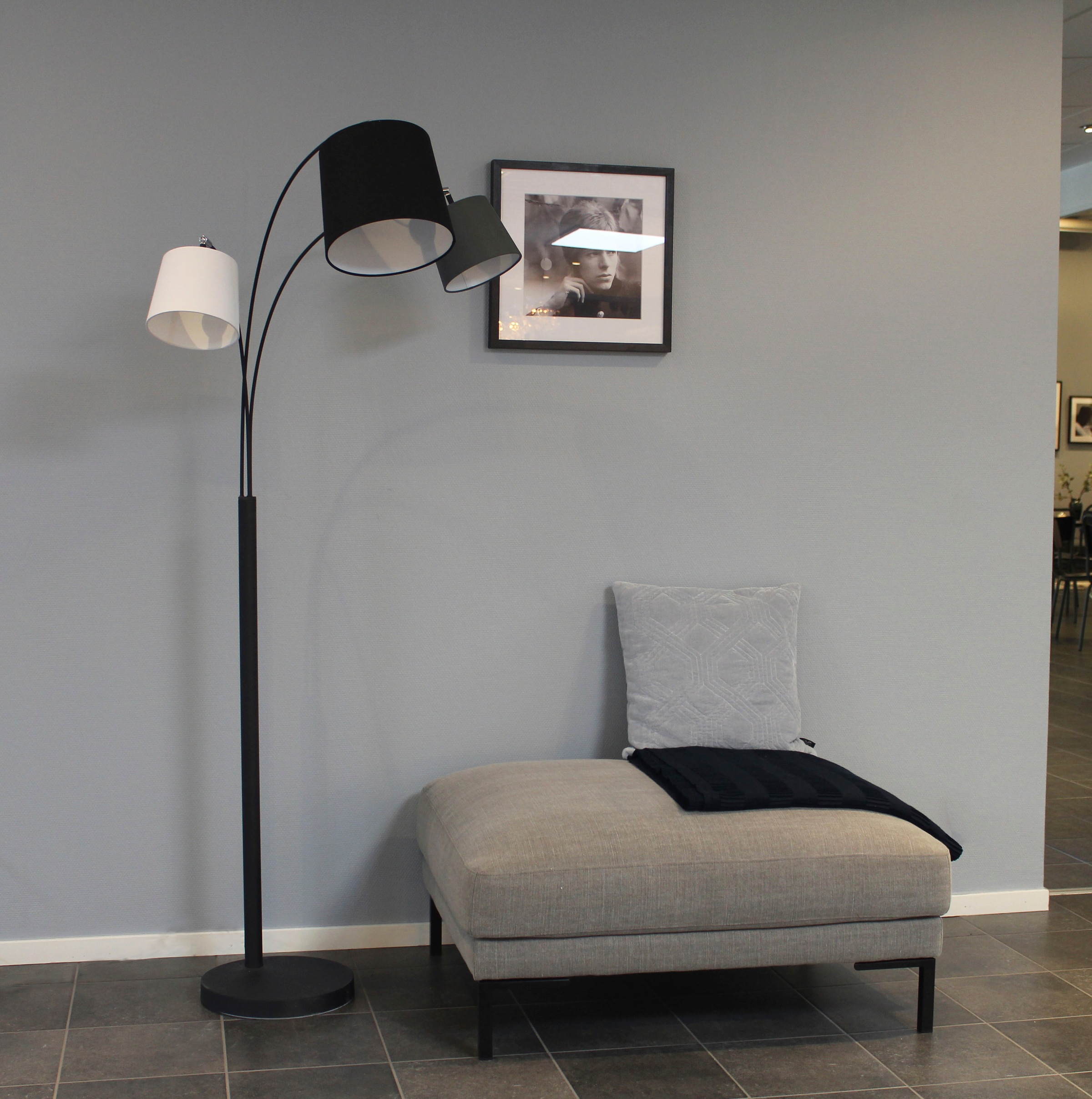 By Rydens Stehlampe »Foggy« E14 1 Stk. Stehleuchte mit 3 Stoffschirmen günstig online kaufen