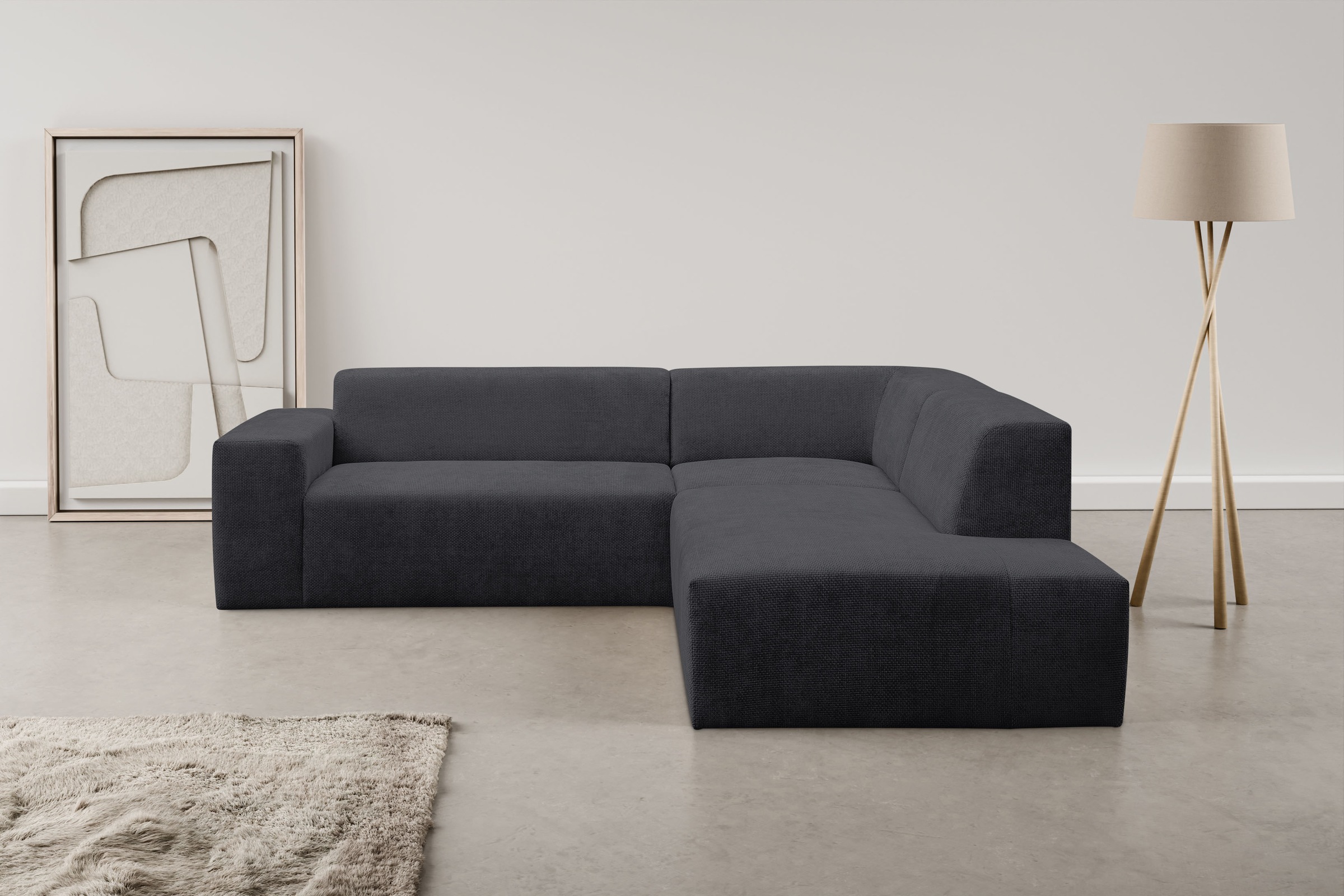 WERK2 Ecksofa »Zeus-M, tolles Sofa mit schönen Details, L-Form«, Curvy Tren günstig online kaufen