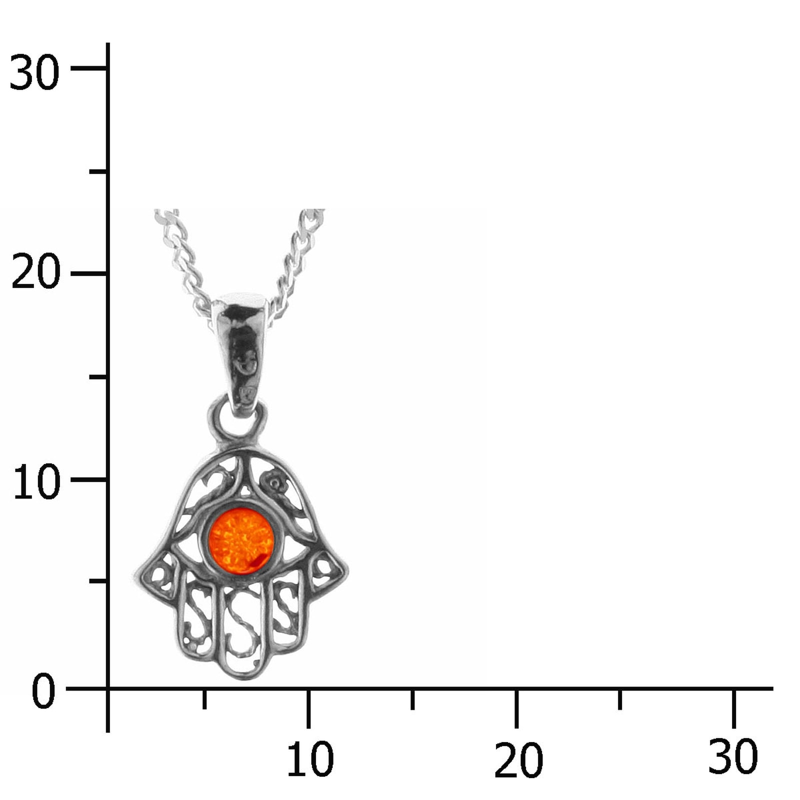 OSTSEE-SCHMUCK Kette mit Anhänger »Ostsee-Schmuck Kette mit Anhänger kleine Hand«, (2 tlg.)