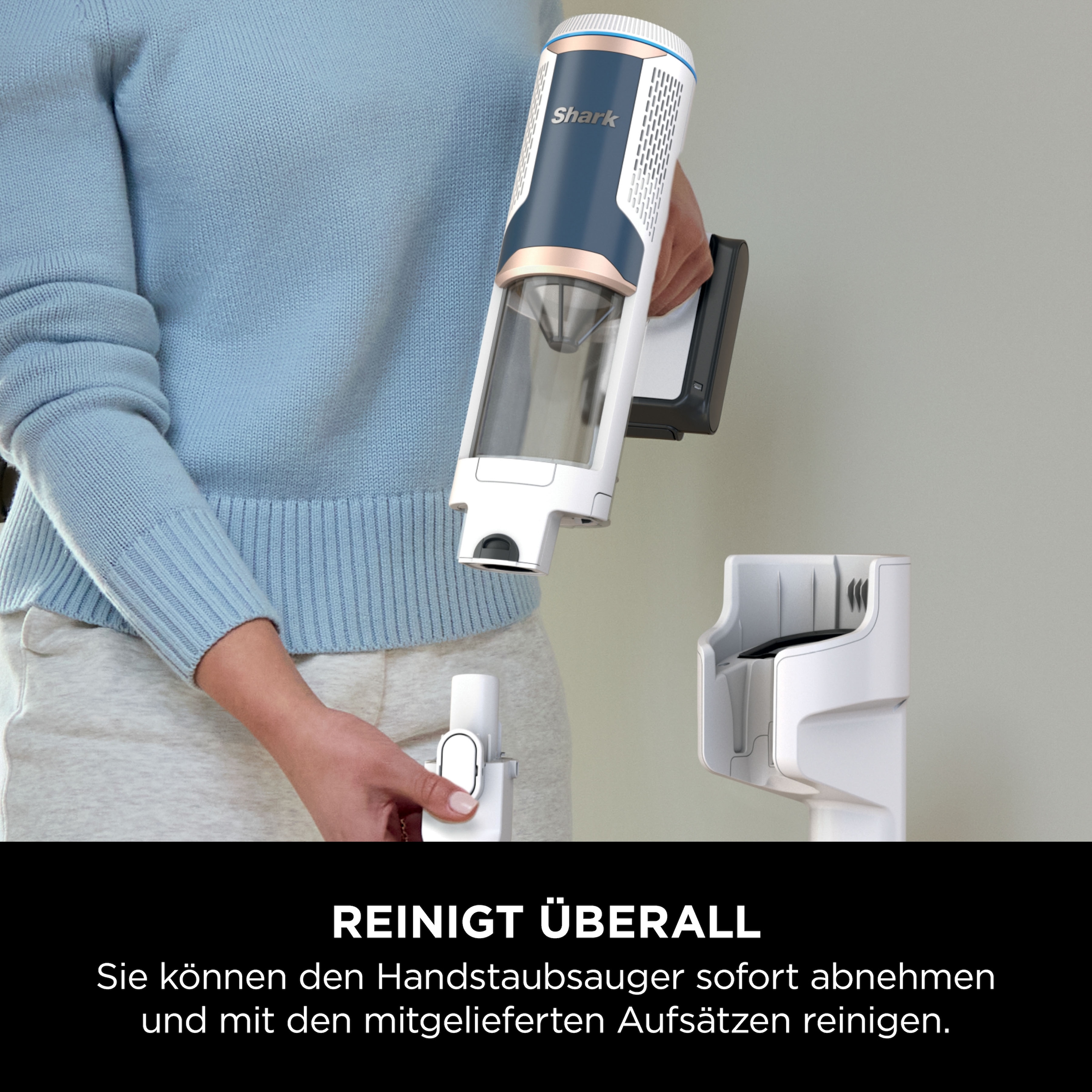 Shark Akku-Hand-und Stielstaubsauger »Shark Clean & Empty BU3521EU«, mit automatischem Entleerungssystem