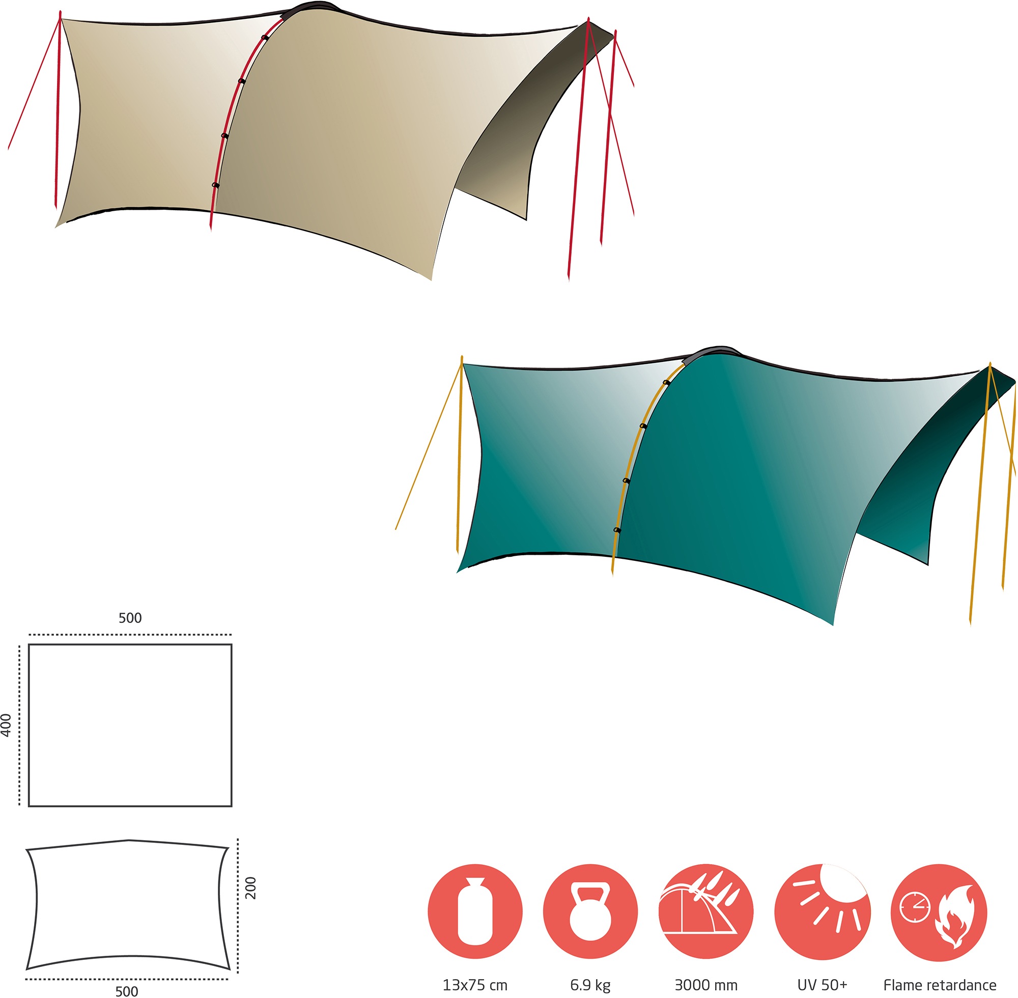 GRAND CANYON Tarp-Zelt »TAHUTA SHELTER 4«
