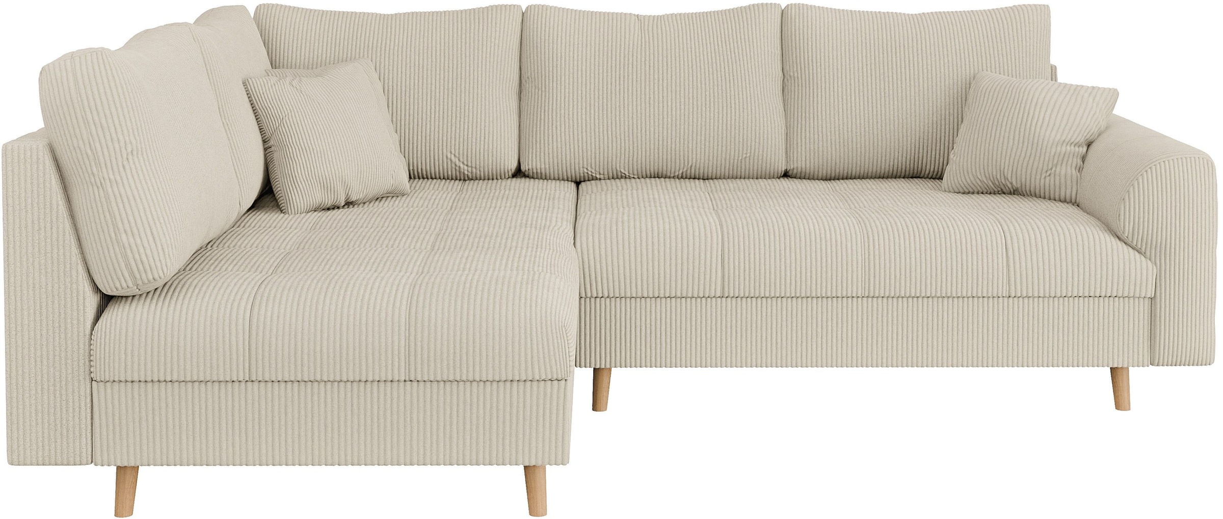 Home affaire Ecksofa »CHARRE L-Form mit Ottomane, Maße B/T/H: 231/161/81 cm günstig online kaufen