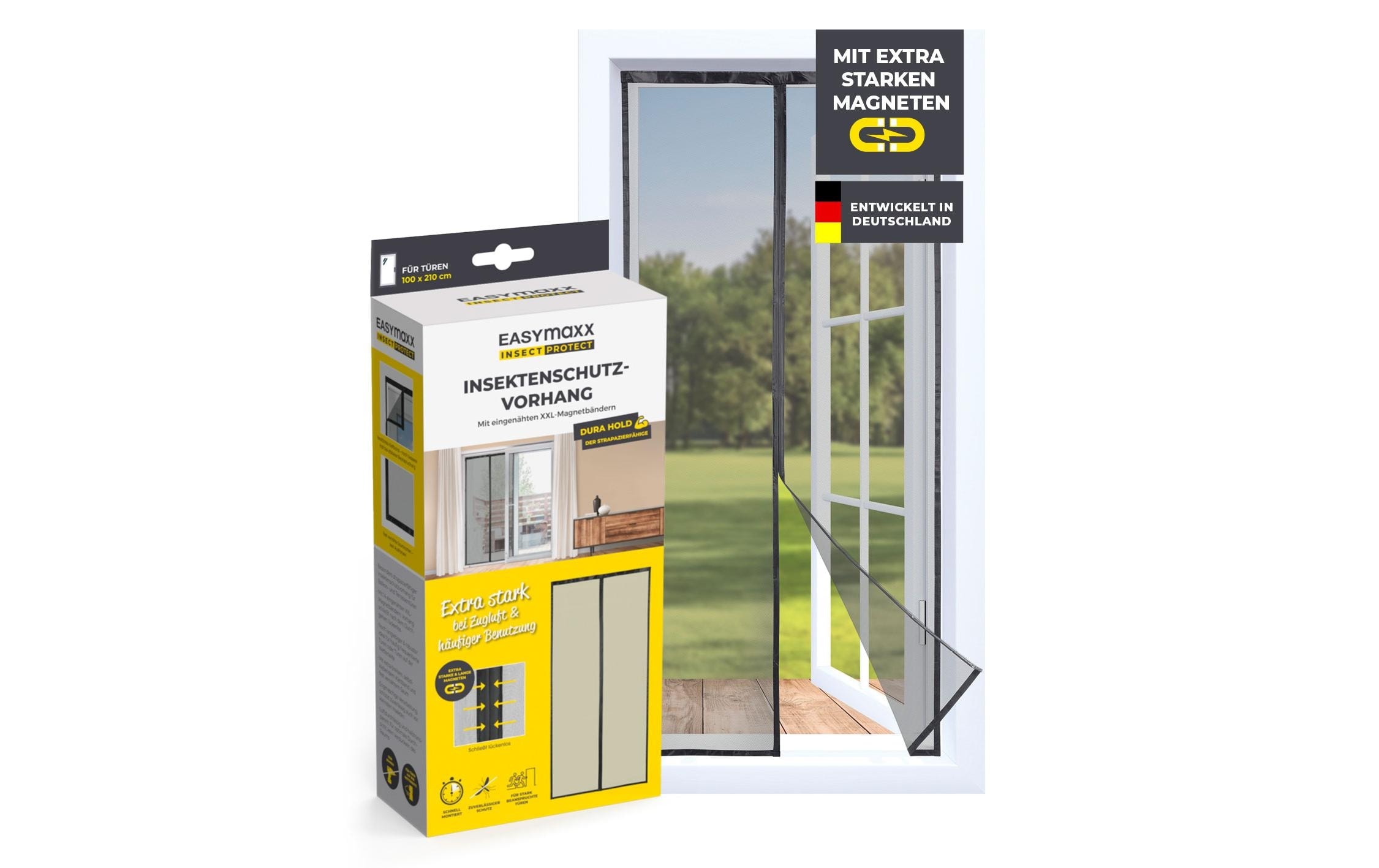 EASYmaxx Insektenschutz-Vorhang »Strong Click, 100 x 210 cm« 1 Stk. tlg.
