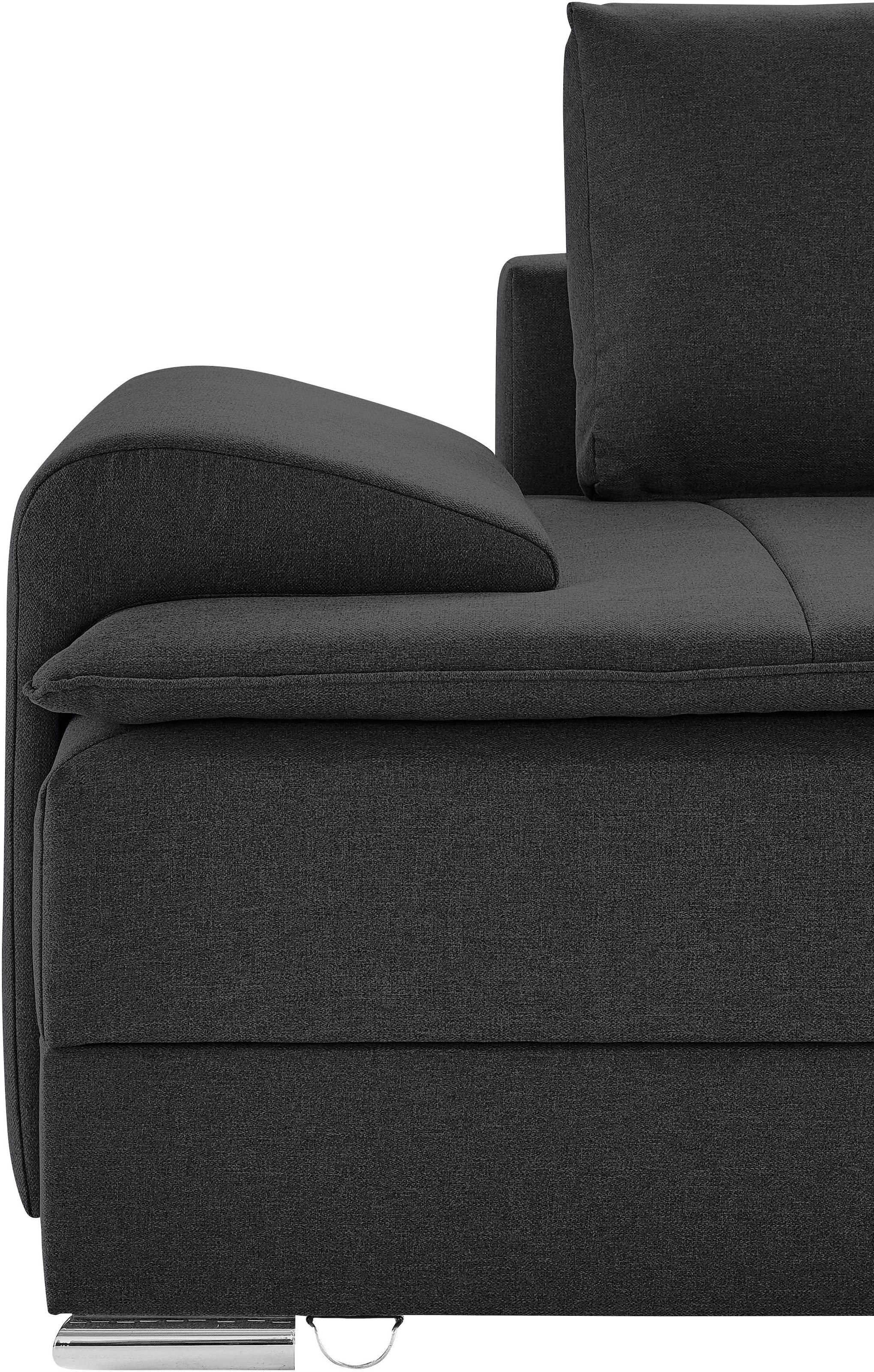 INOSIGN Ecksofa »Boxspringbett Night & Day L-Form mit Dauer-Schlaffunktion mit Armlehne«, mit Boxspring-Bettfunktion 180x200 cm und Bettkasten, Dauerschläfer!