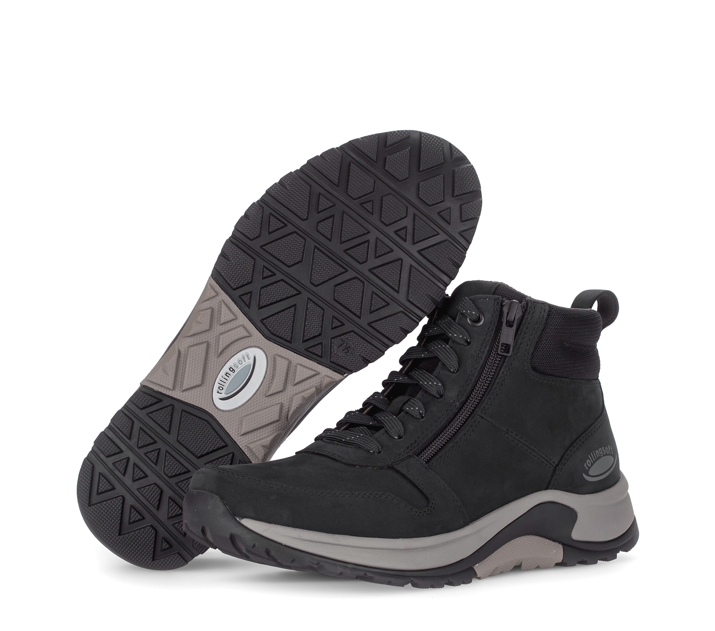 rollingsoft Schnürboots  High Top-Sneaker, mit Label, Bequemweite G (= weit)