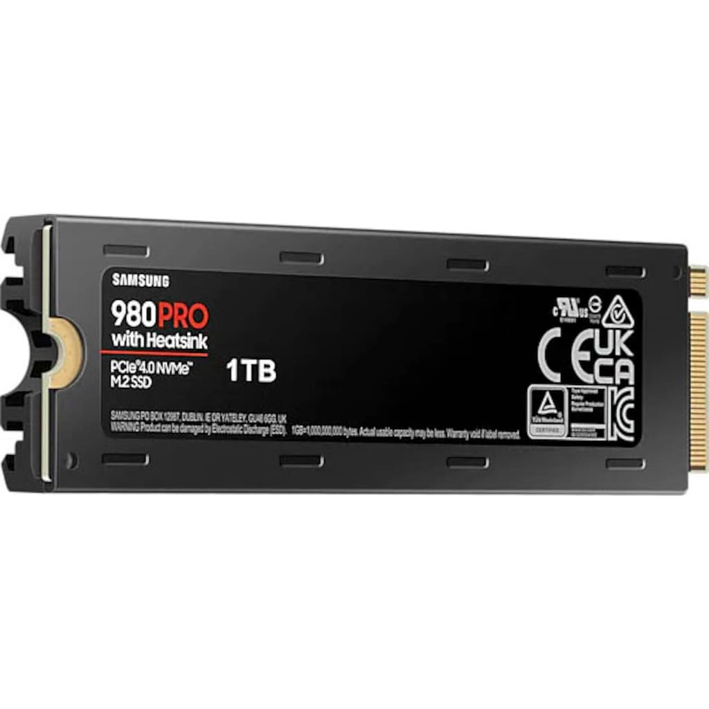 Samsung interne SSD »980 PRO Heatsink«, Anschluss M.2 PCIe 4.0, Playstation 5 kompatibel