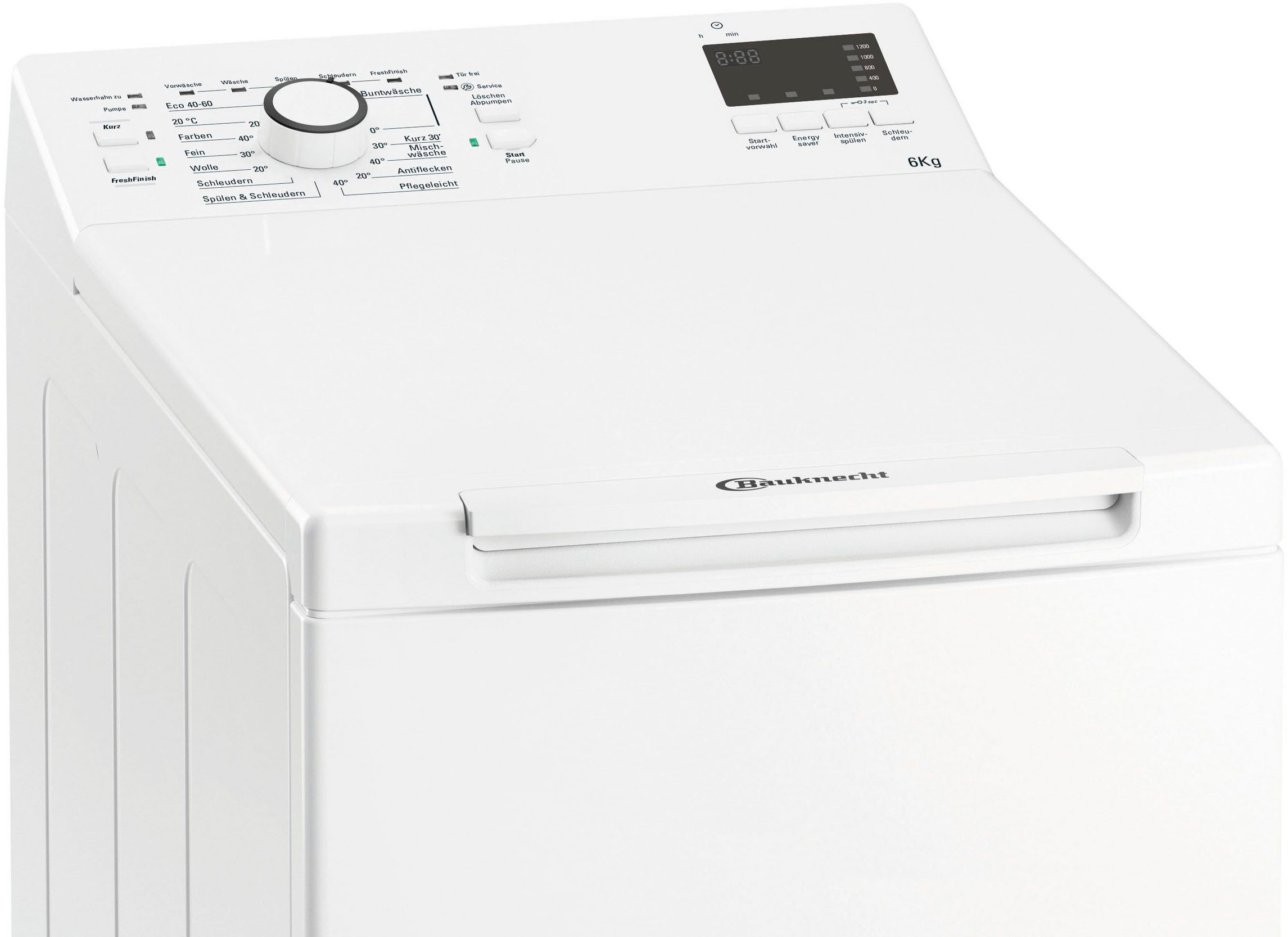 BAUKNECHT Waschmaschine Toplader »WAT PRIME 652 DI N«, WAT PRIME 652 DI N, 6 kg, 1200 U/min