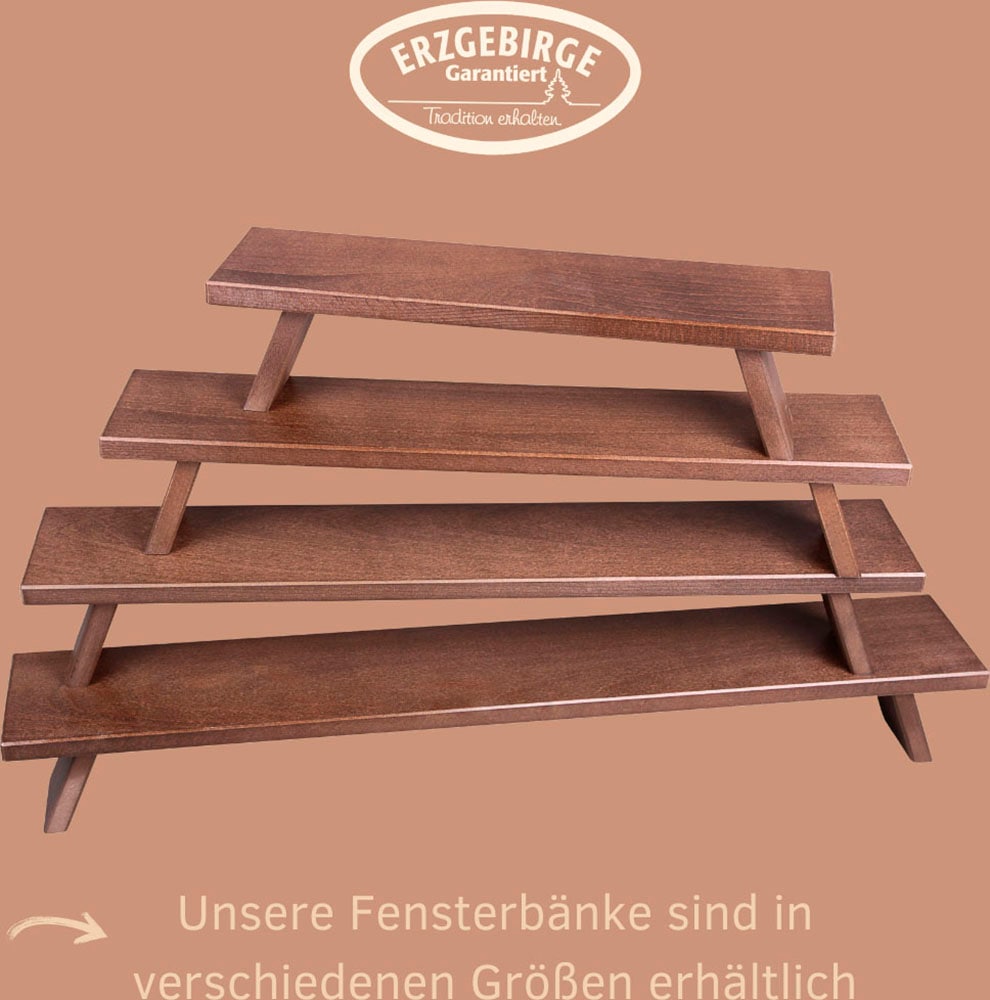 Schwibbogen-Fensterbank »Weihnachtsdeko«, aus Buchenholz, Tiefe ca. 7,5 cm