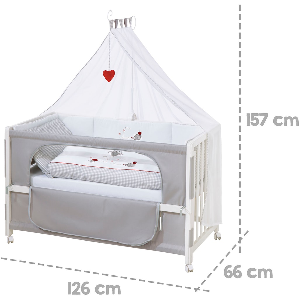 roba® Babybett »Room bed - Dekor Adam und Eule«