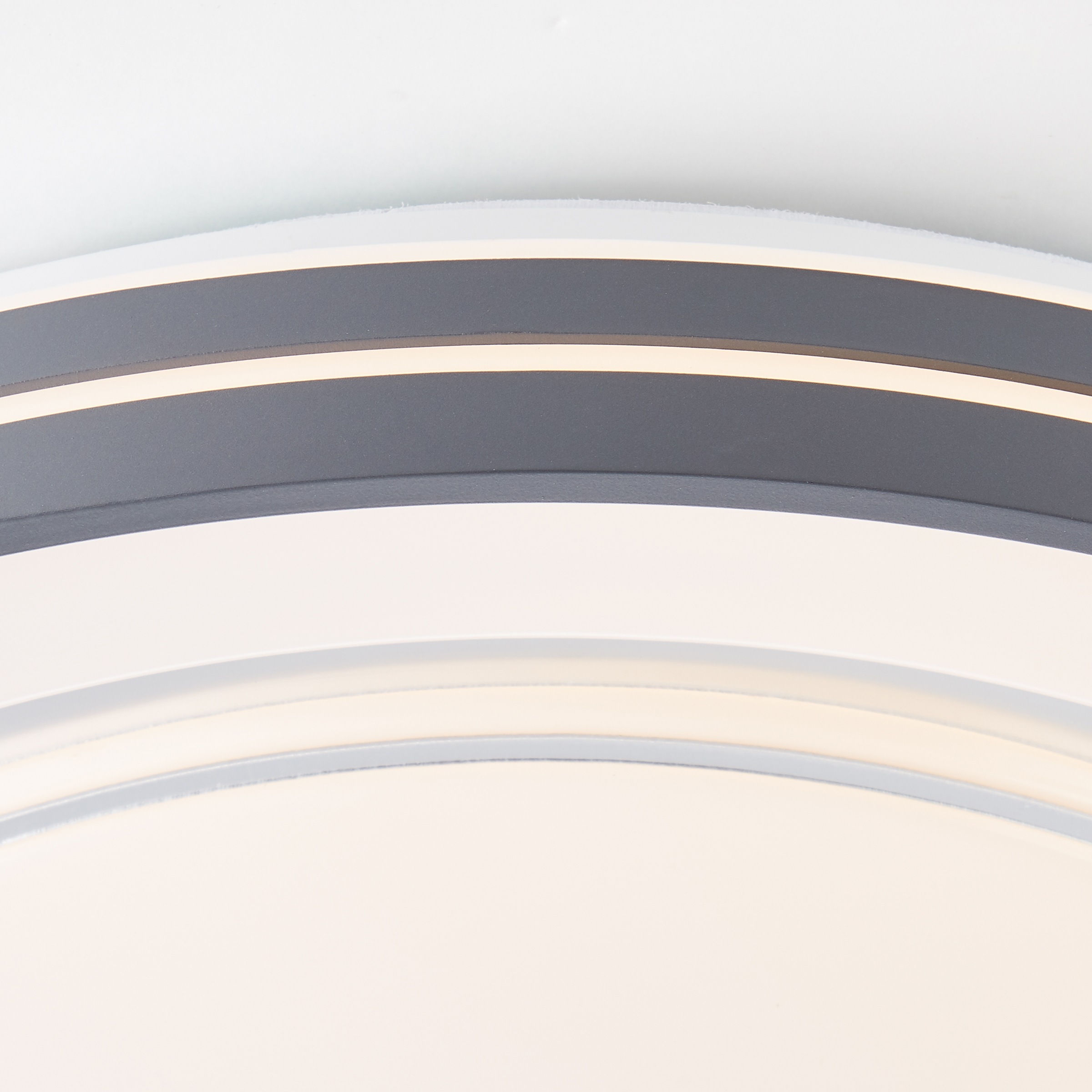 Brilliant LED Deckenleuchte »Barty«, 1 flammig, Leuchtmittel LED-Modul | LED fest integriert, Ø49cm, dimmbar, CCT, 2900 Lumen, Metall/Kunststoff, weiß/dunkelgrau