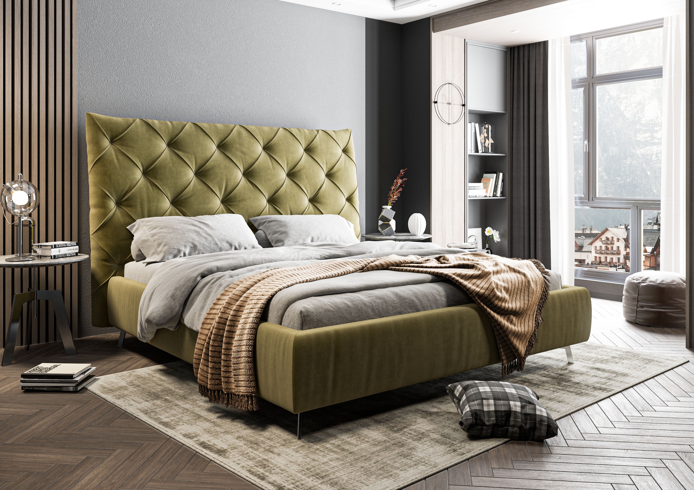 PLACES OF STYLE Polsterbett "Elloree, in 4 Breiten, hinten mit Originalstof günstig online kaufen