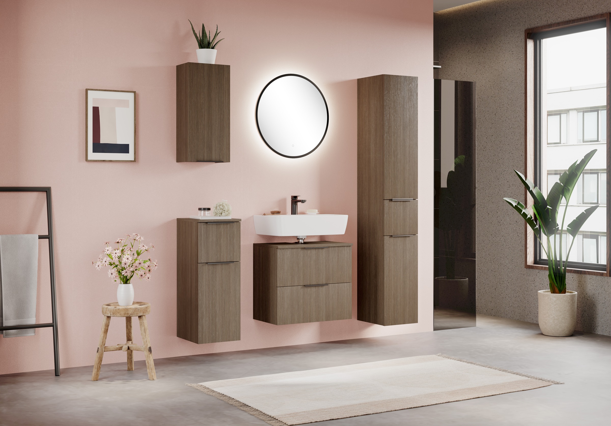 welltime Waschbeckenunterschrank »Lecce« Welltime, Breite 60 cm, gedämpfte Scharniere und Softclose-Funktion