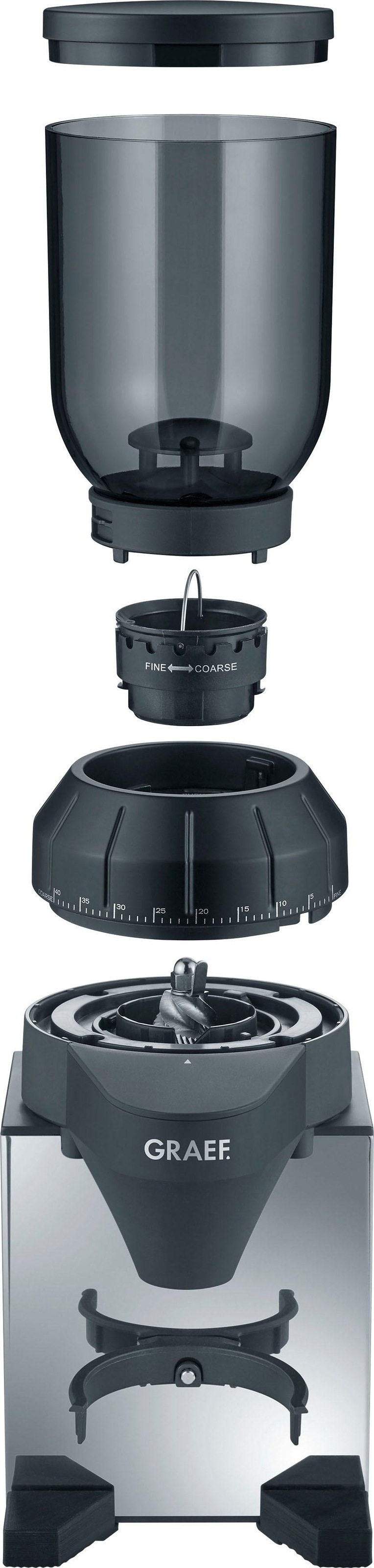 Graef Kaffeemühle »CM 820« 128 W Kegelmahlwerk 250 gBohnenbehälter Edelstah günstig online kaufen