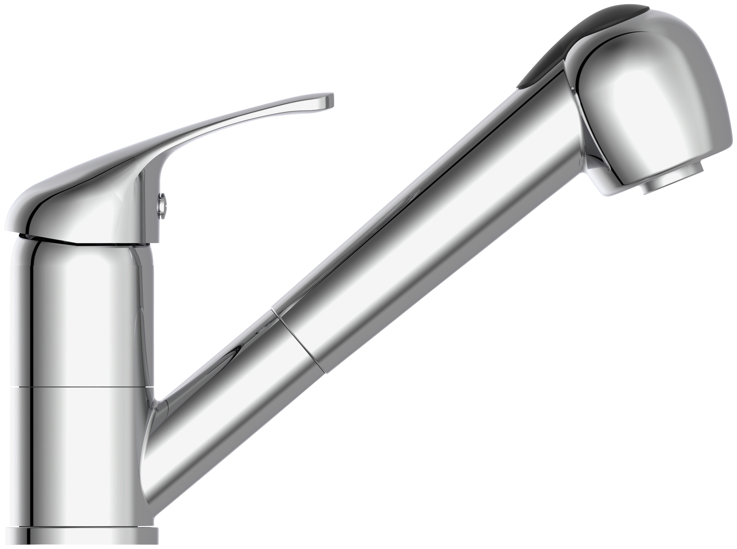 Eisl Spültischarmatur, mit Geschirrbrause, Wasserhahn ausziehbar, Mischbatterie, in Chrom