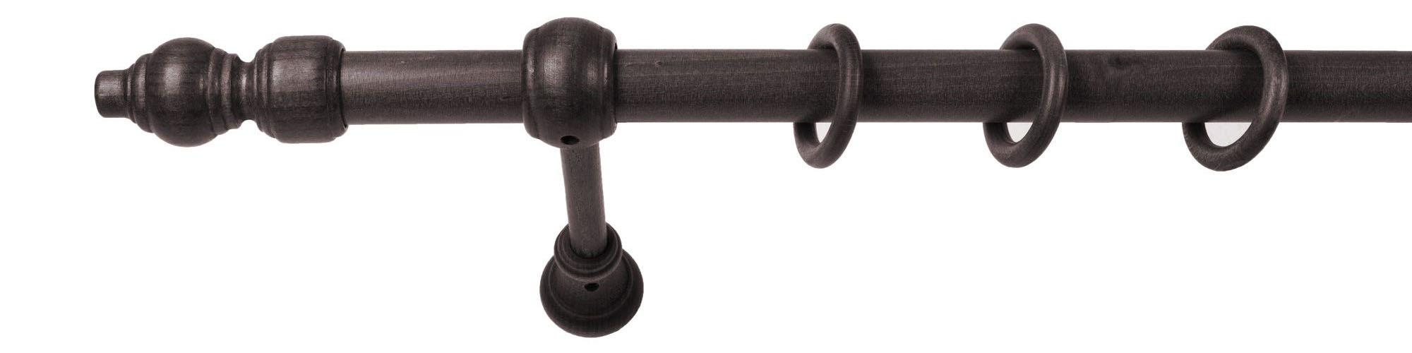 SN DECO GROUP Gardinenstange »Filigrano«, 1 läufig-läufig, Fixmaß, 28 mm, Holz, verschiedene Längen und Farben, Komplettset