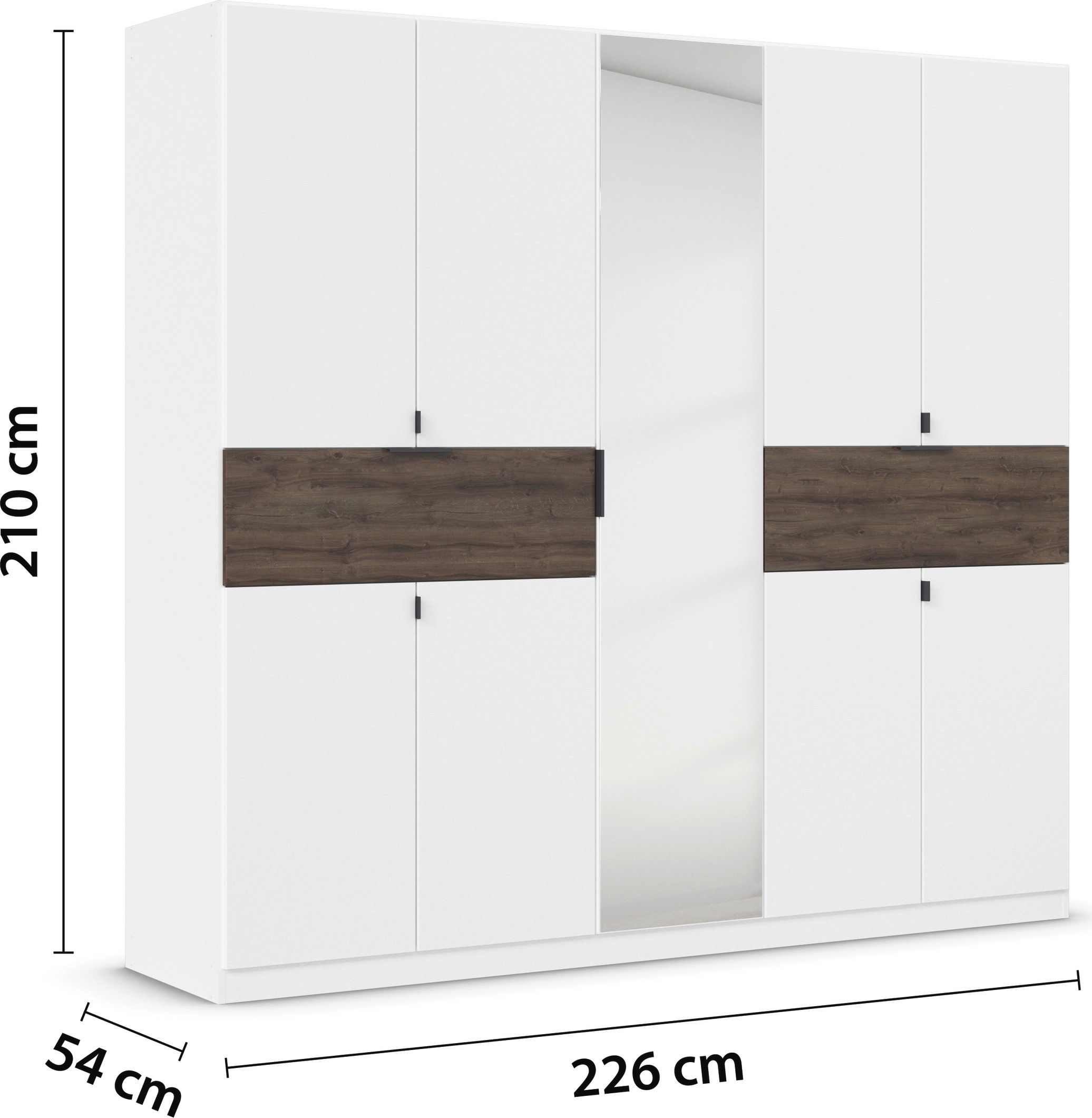 rauch Drehtürenschrank »Kleiderschrank Schrank Garderobe Wäscheschrank TICAO«, (Schubladen in der Höhe variabel positionierbar), mit 2 geräumigen Schubladen, viel Stauraum MADE IN GERMANY