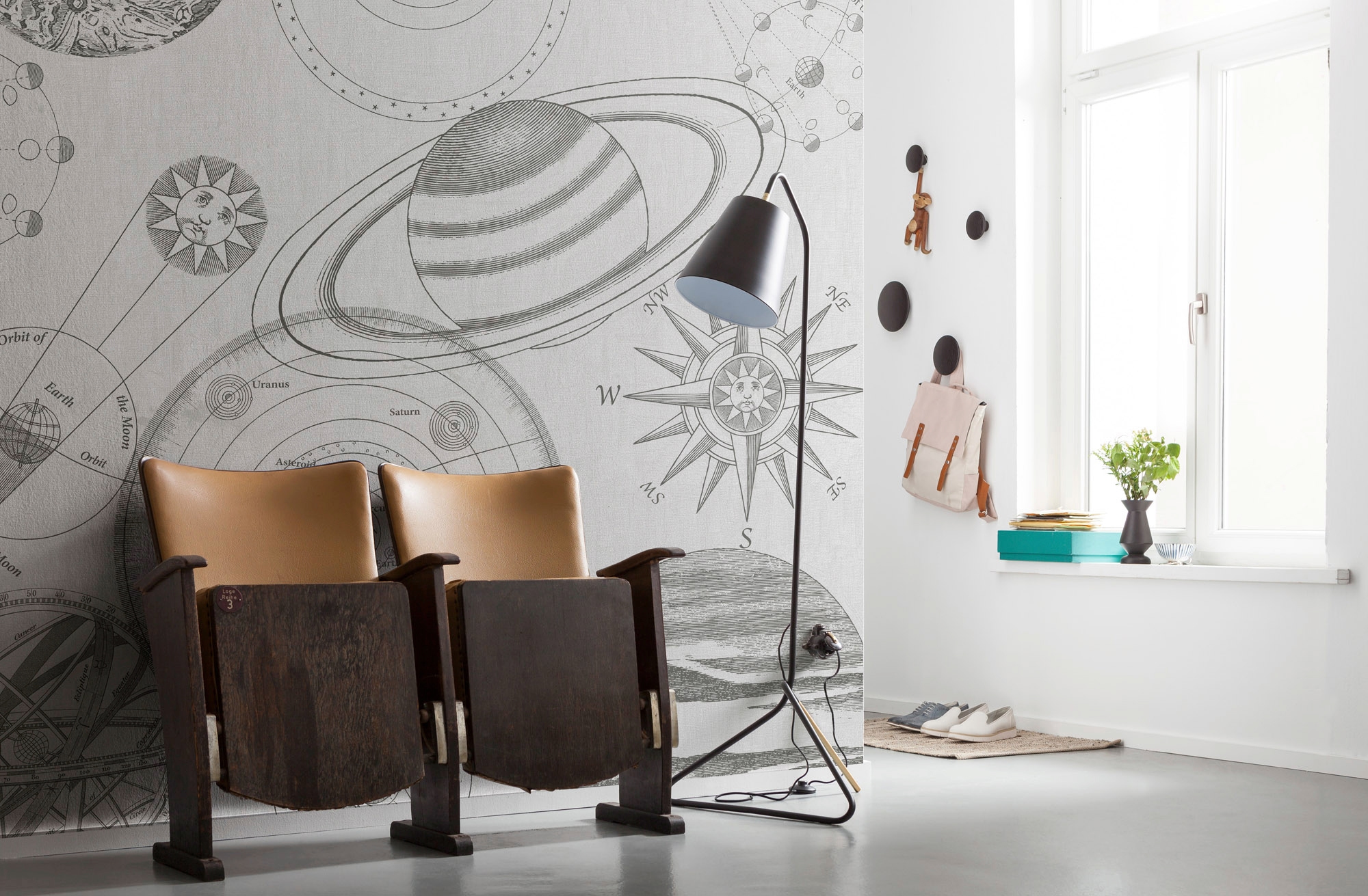 Komar Vliestapete »Digitaldruck Vlies -  Cosmos Sketch - Größe 300 x 280 cm« bedruckt glatt Kinderzimmer