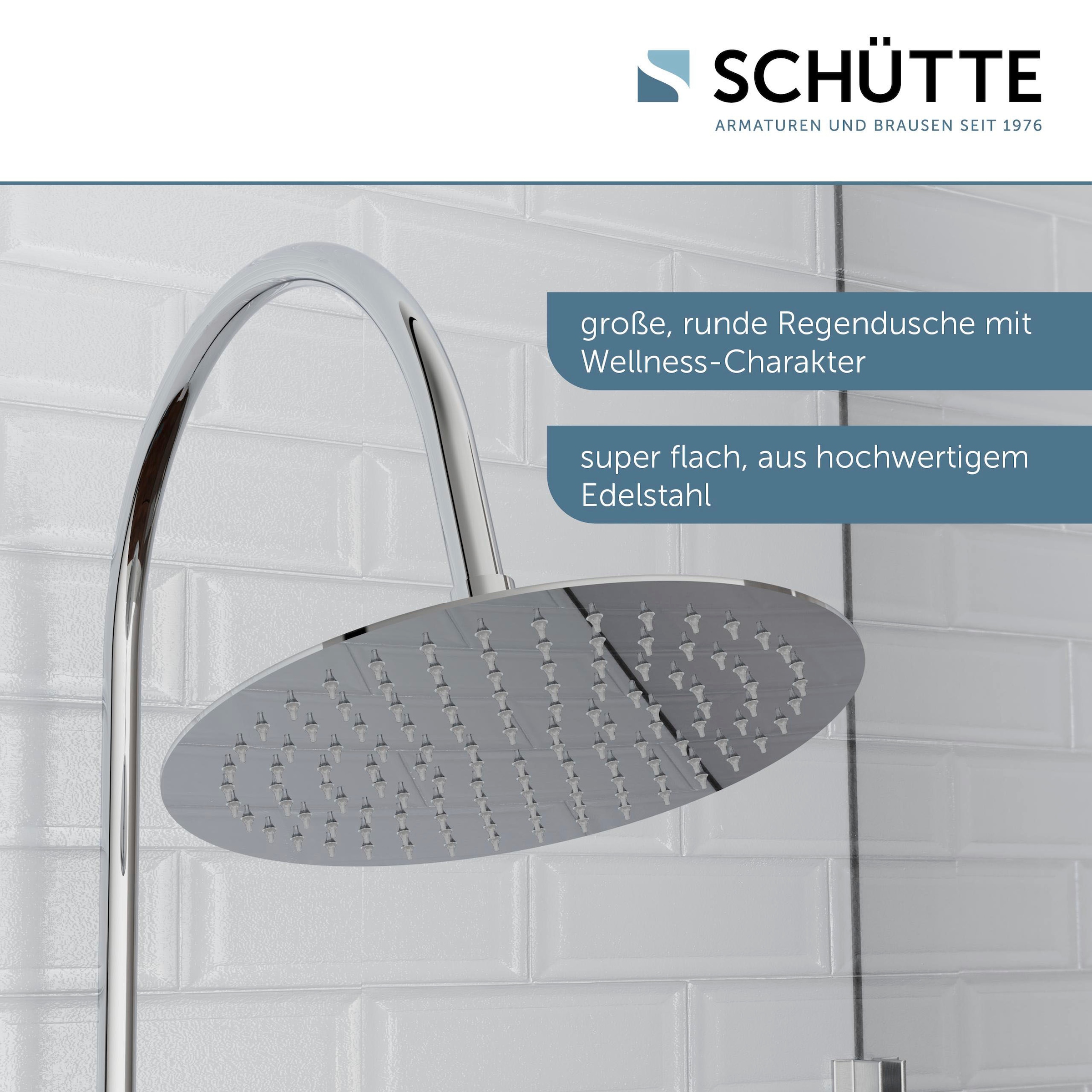 Schütte Brausegarnitur »Aquastar«, Regendusche, Edelstahl, mit Ablage, Handbrause mit 3 Funktionen