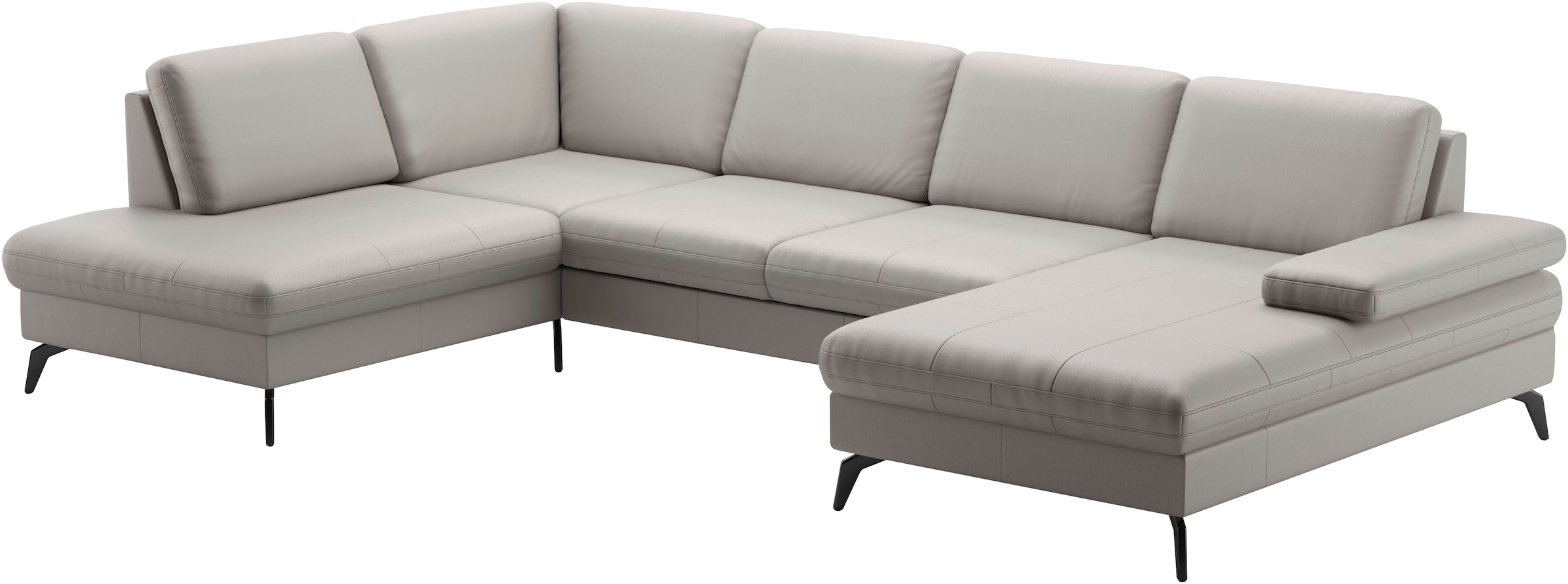 sit&more Wohnlandschaft »Morris U-Form, inkl. Sitztiefenverstellung«, wahlweise mit Armteilverstellung, Bettfunktion & Bettkasten
