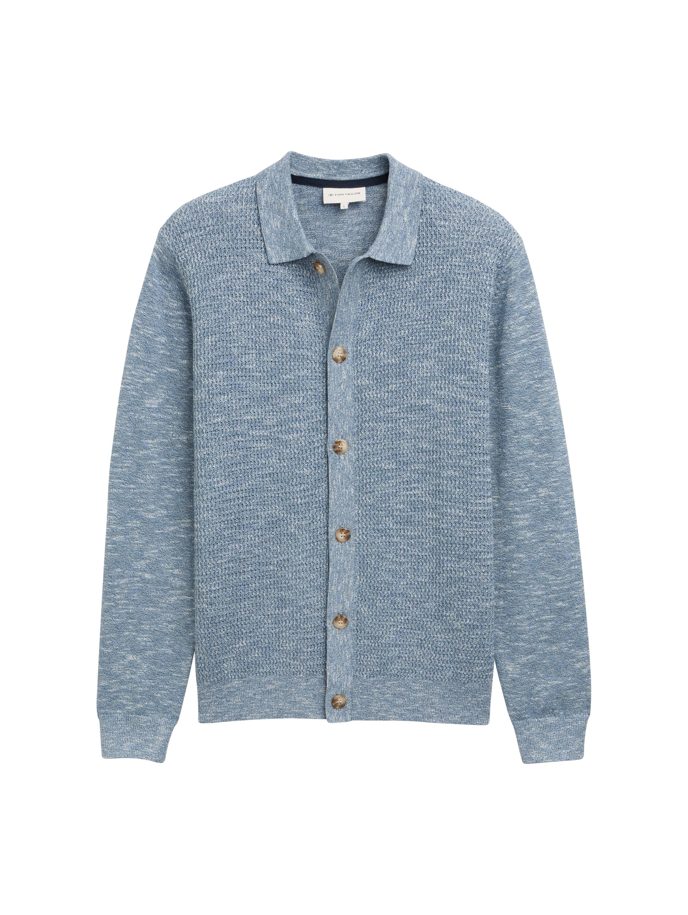TOM TAILOR Strickjacke, mit Kent Kragen