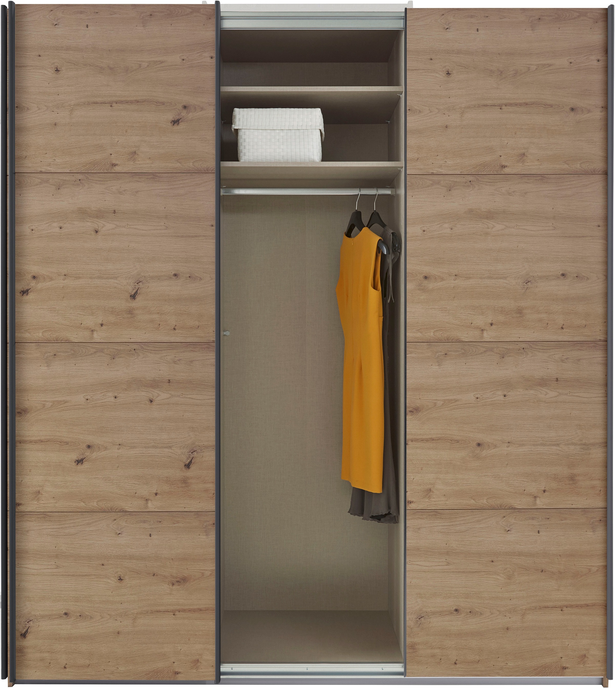 rauch Schwebetürenschrank »Kleiderschrank Schrank Garderobe TOPSELLER OTELI inkl. Inneneinteilung«, mit 3 Innenschubladen sowie zusätzlichen Einlegeböden MADE IN GERMANY