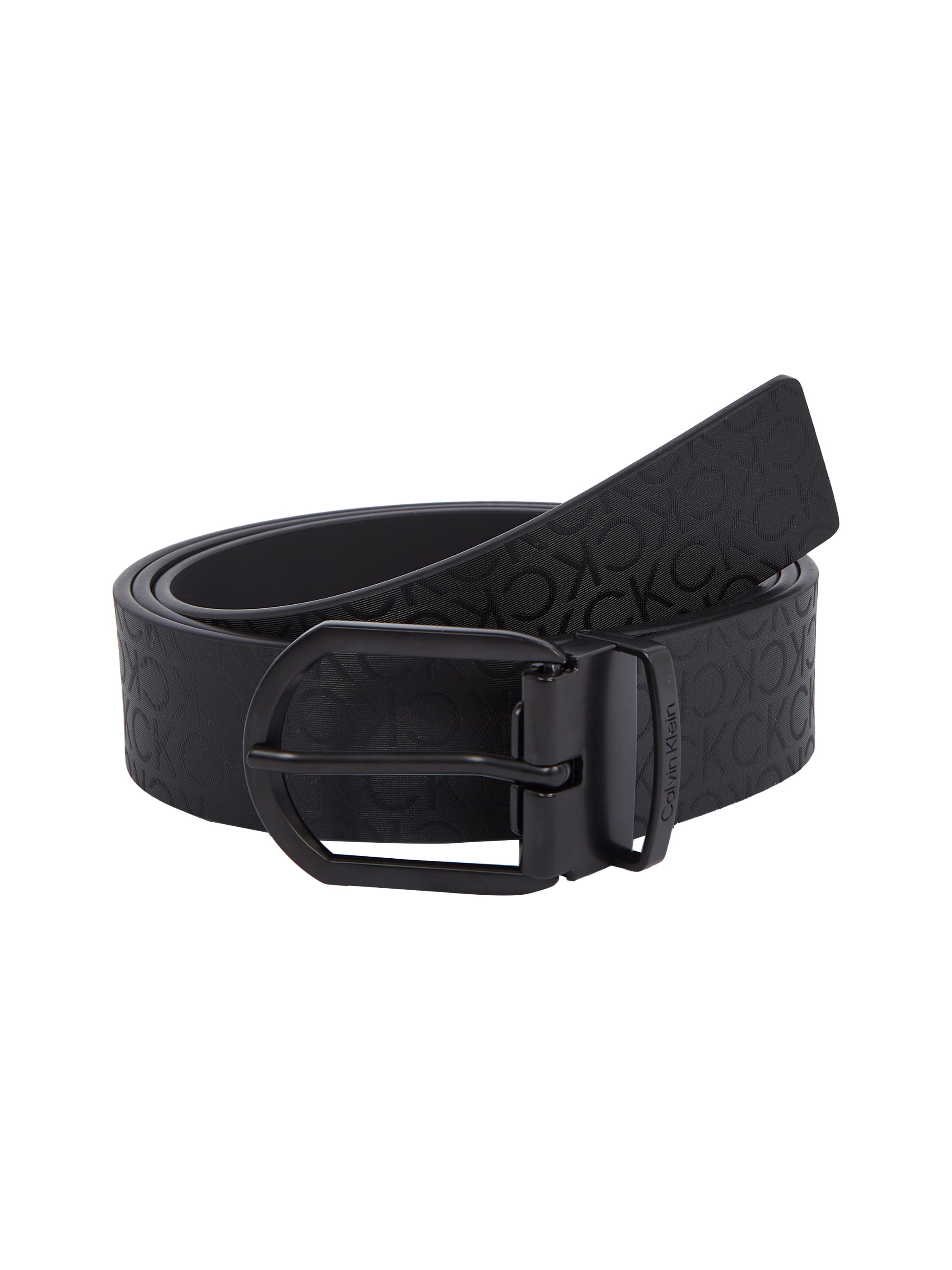 Calvin Klein Ledergürtel »ADJ CASUAL ROUND MONO 35MM«, mit Logo-Print