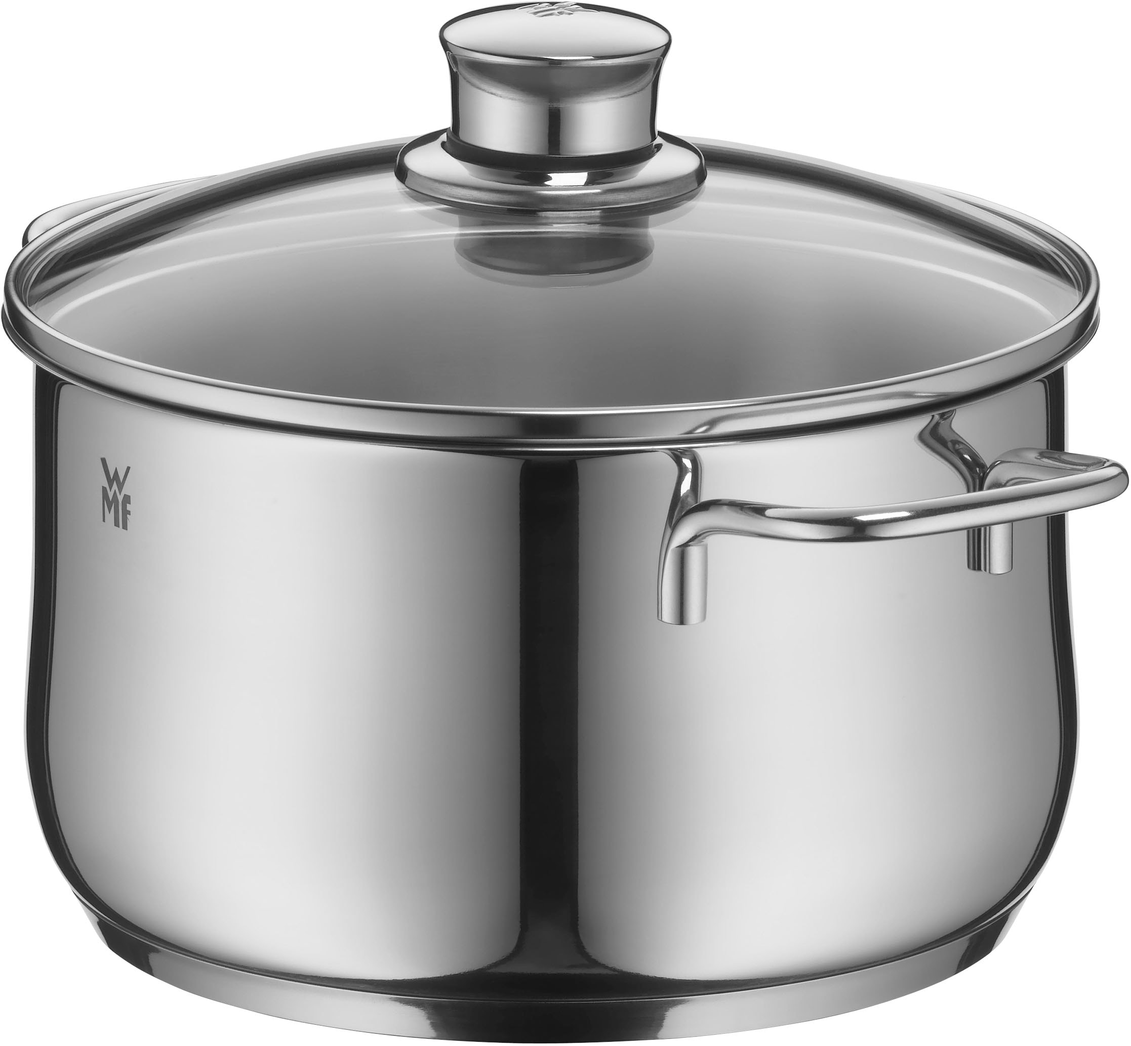 WMF Fleischtopf »Diadem Plus«, Cromargan® Edelstahl Rostfrei 18/10, (2 tlg.), breiter Schüttrand, außergewöhnliches Design, spülmaschinengeeignet