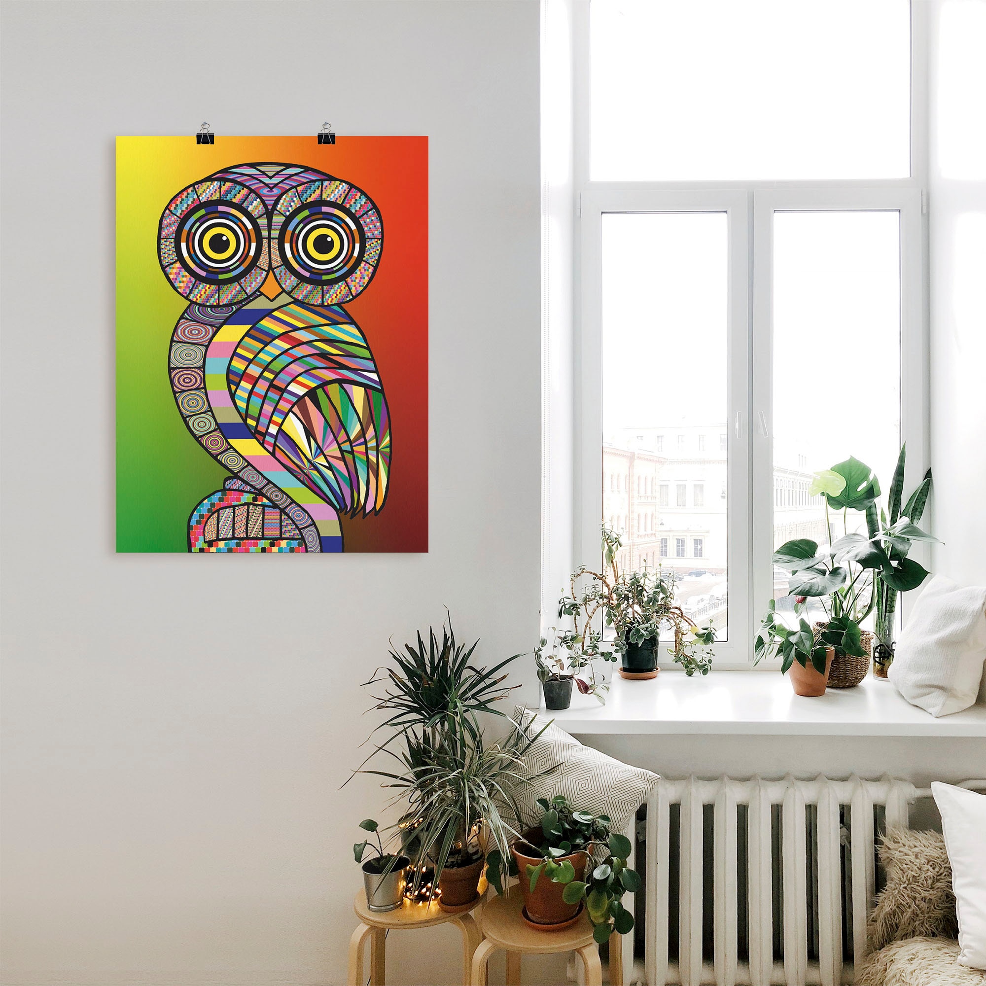 Artland Wandbild »Eule«, Vögel, (1 St.), als Leinwandbild, Wandaufkleber oder Poster in versch. Größen
