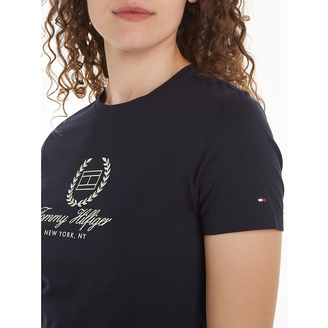 Tommy Hilfiger T-Shirt »SLIM FLAG SCRIPT TEE SS«, mit Logodruck auf der  Brust bestellen
