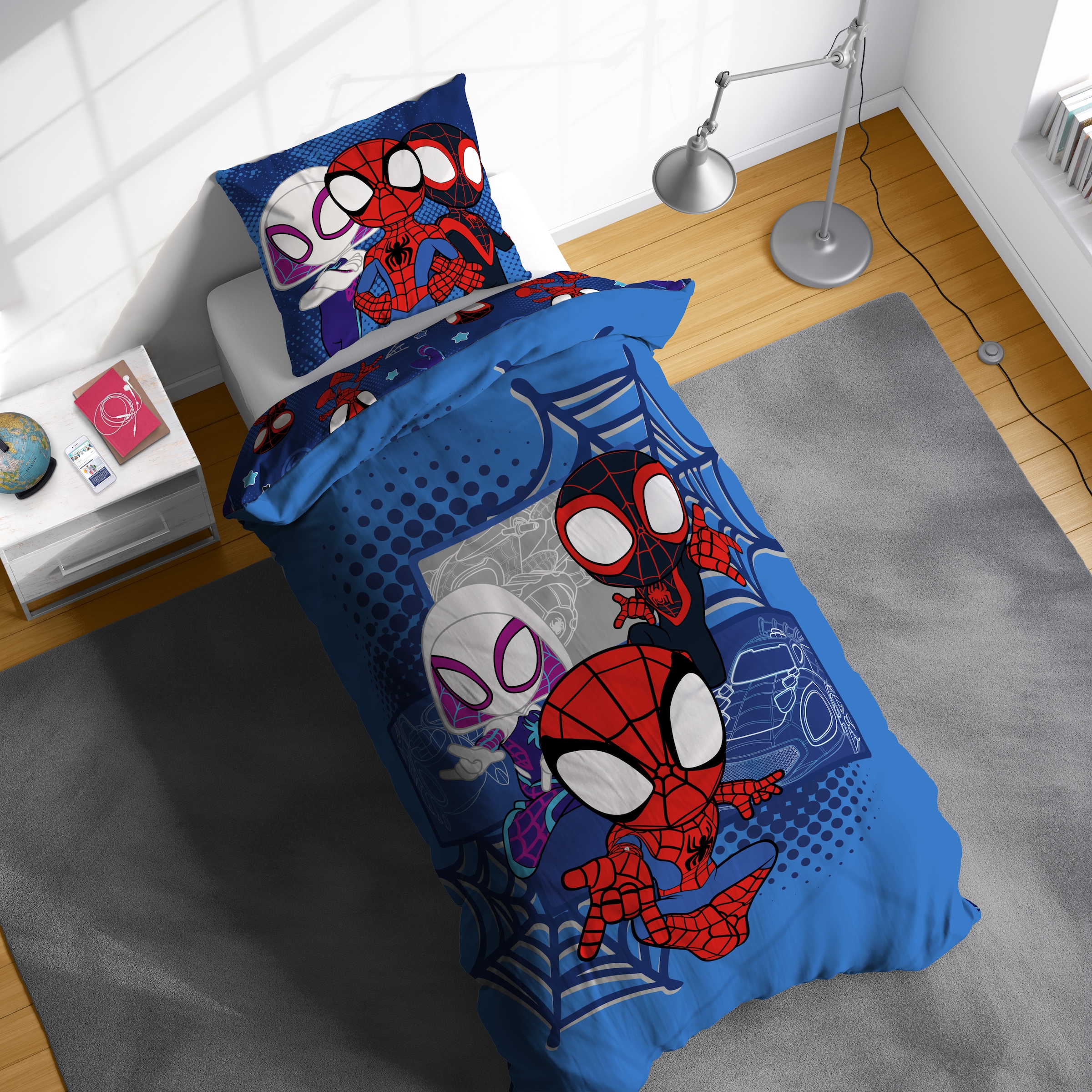 MARVEL Kinderbettwäsche »Marvel Spidey Bettbezug-Set 135x200 cm + Kissenbezug 80x80 cm« 2 tlg. 100 % Baumwolle, maschinenwaschbar, wendbar