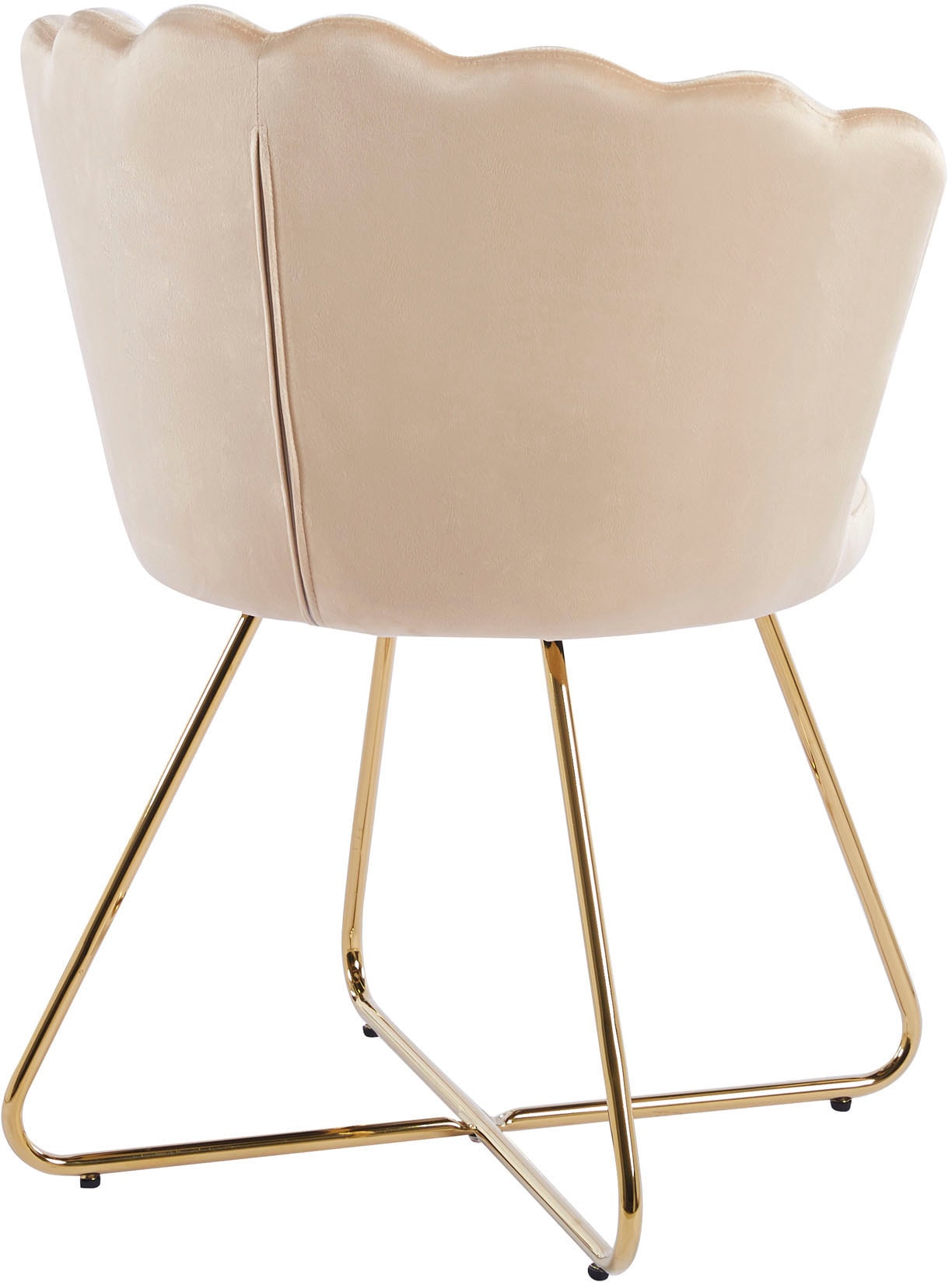 SalesFever Polsterstuhl, (Set), 2 St., Samt, Muschel-Design