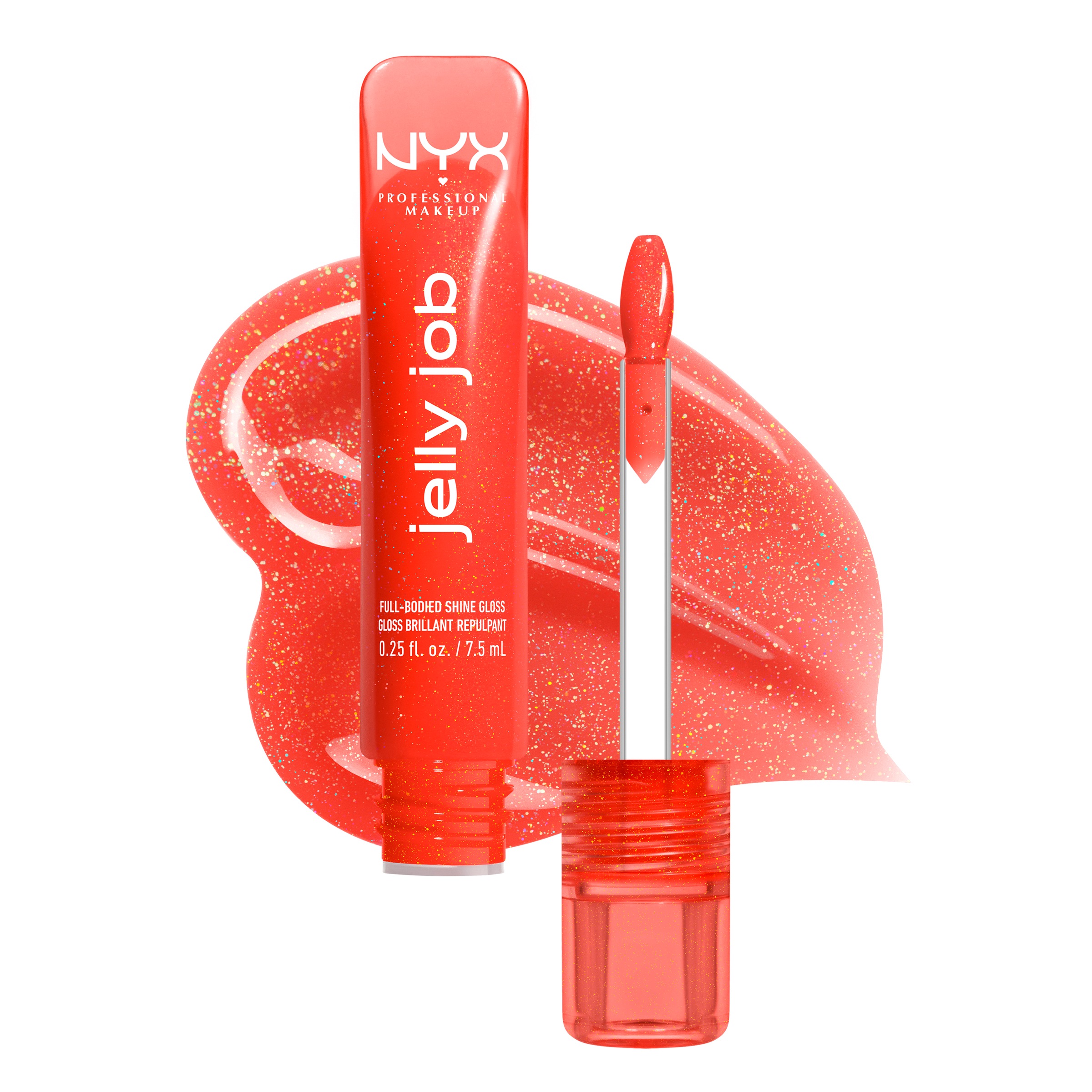 NYX PROFESSIONAL MAKEUP Lipgloss »JELLY JOB FULL BODIED SHINE GLOSS« no Filler -pflegender Gloss für optisch vollere Lippen