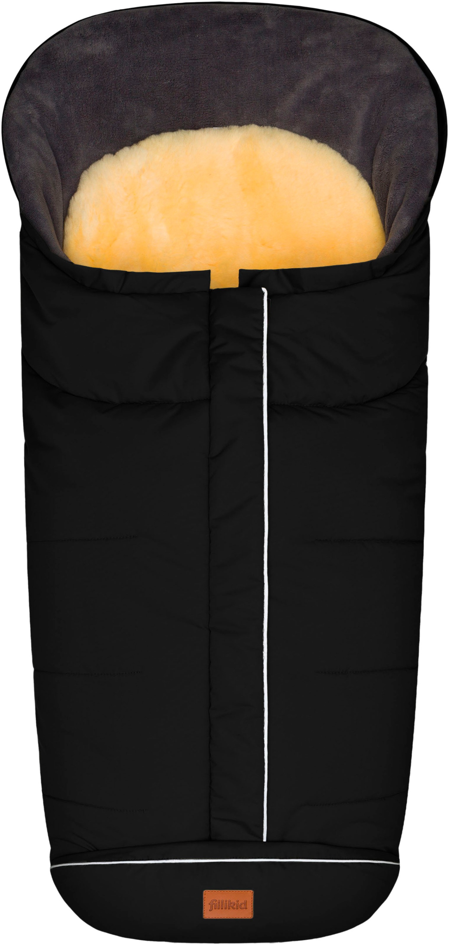 FILLIKID Fußsack »Nanga Lammfell, Winterfußsack« schwarz
